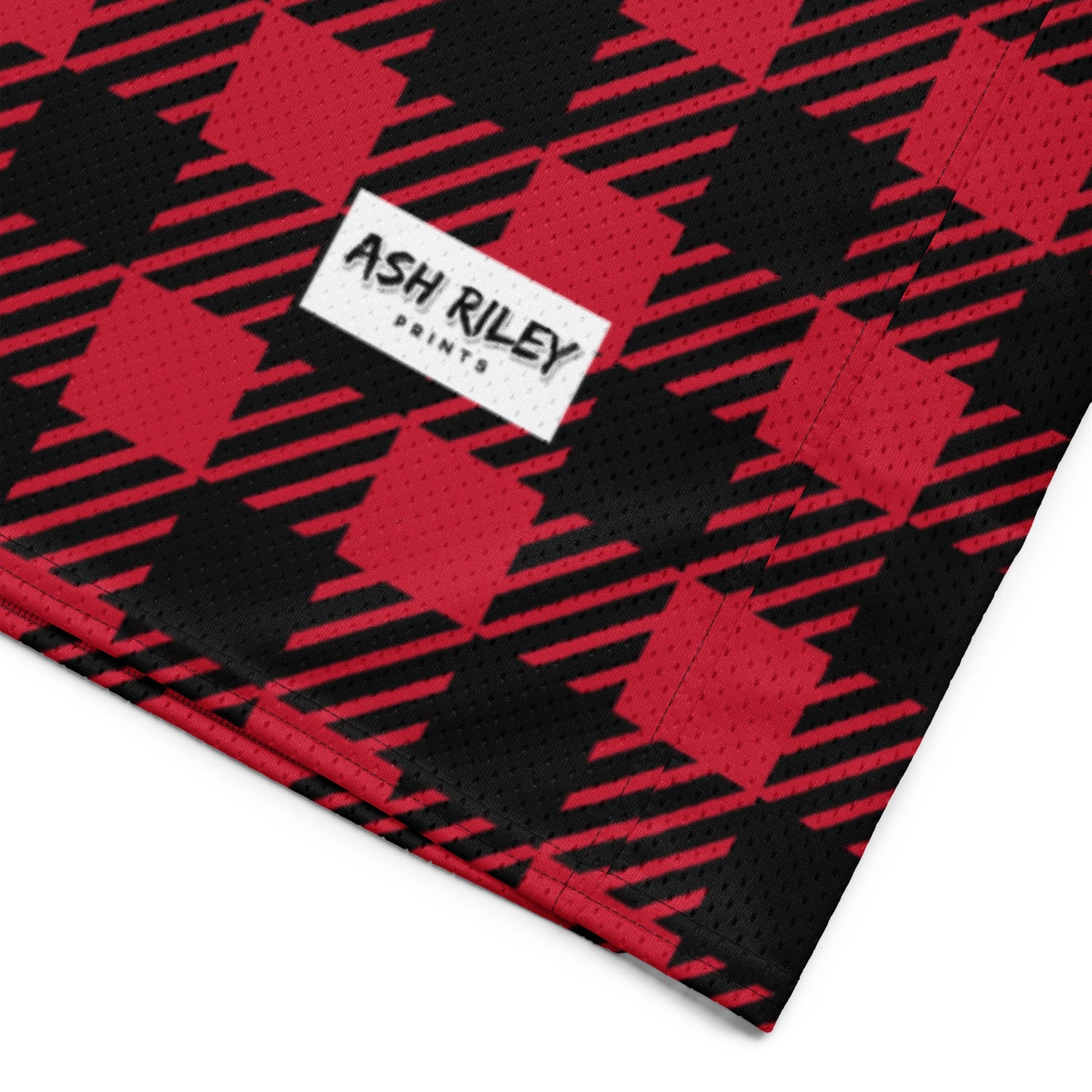 PLAID Red American football jersey - ASHRILEYPRINTS