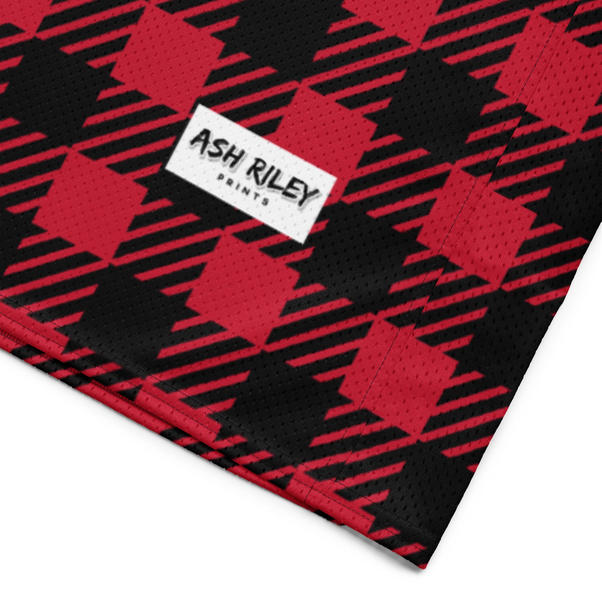 PLAID Red American football jersey - ASHRILEYPRINTS