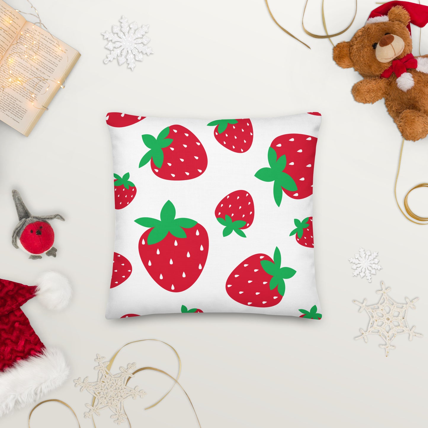 STRAWBERRY Premium Pillow - ASHRILEYPRINTS