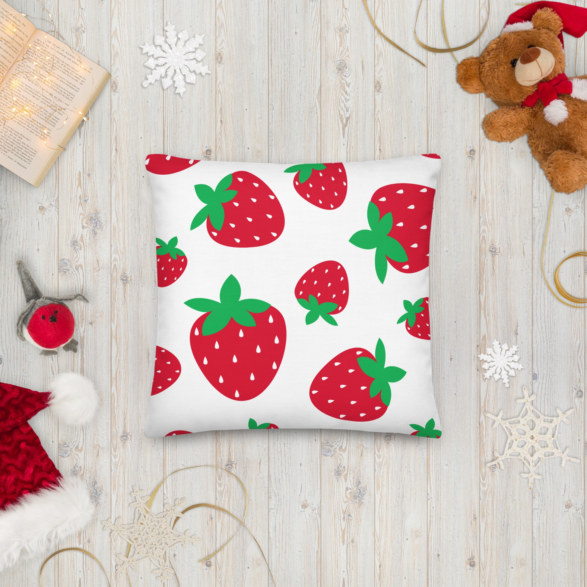 STRAWBERRY Premium Pillow - ASHRILEYPRINTS