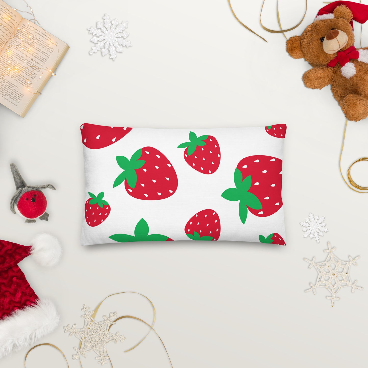 STRAWBERRY Premium Pillow - ASHRILEYPRINTS