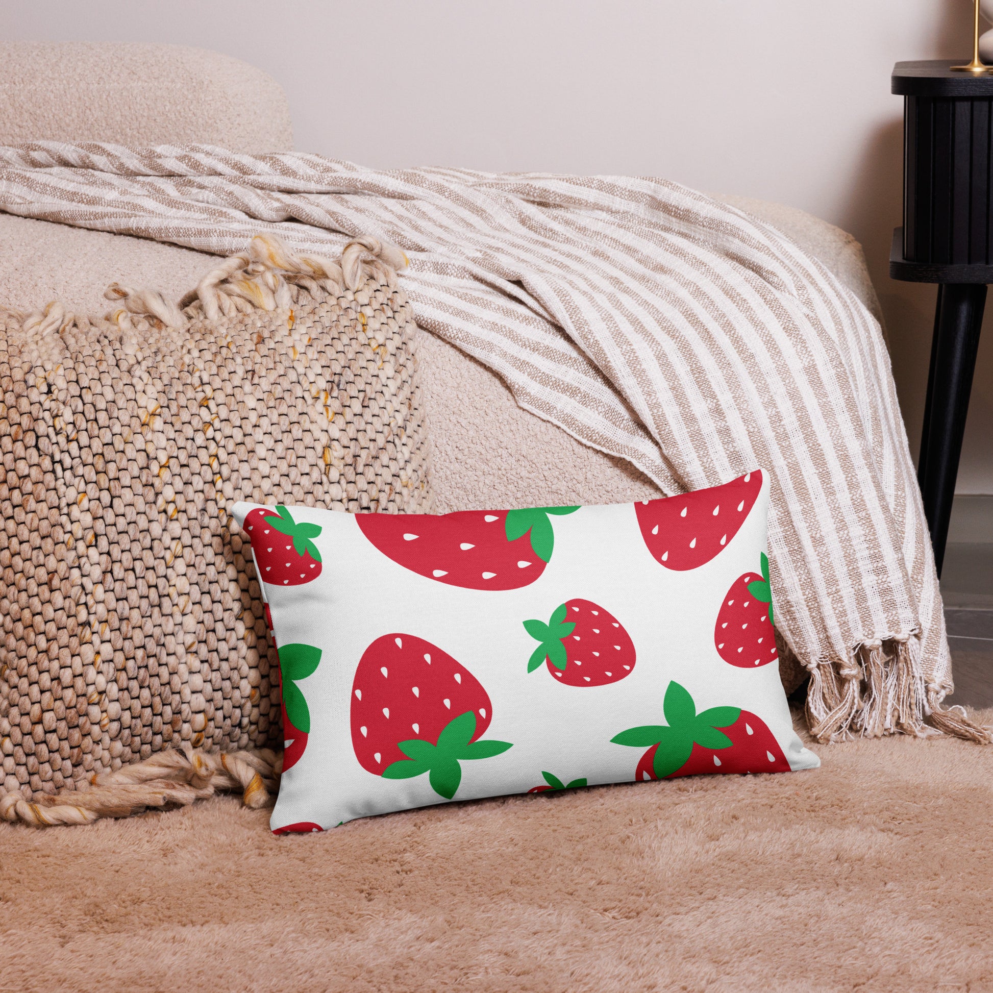 STRAWBERRY Premium Pillow - ASHRILEYPRINTS