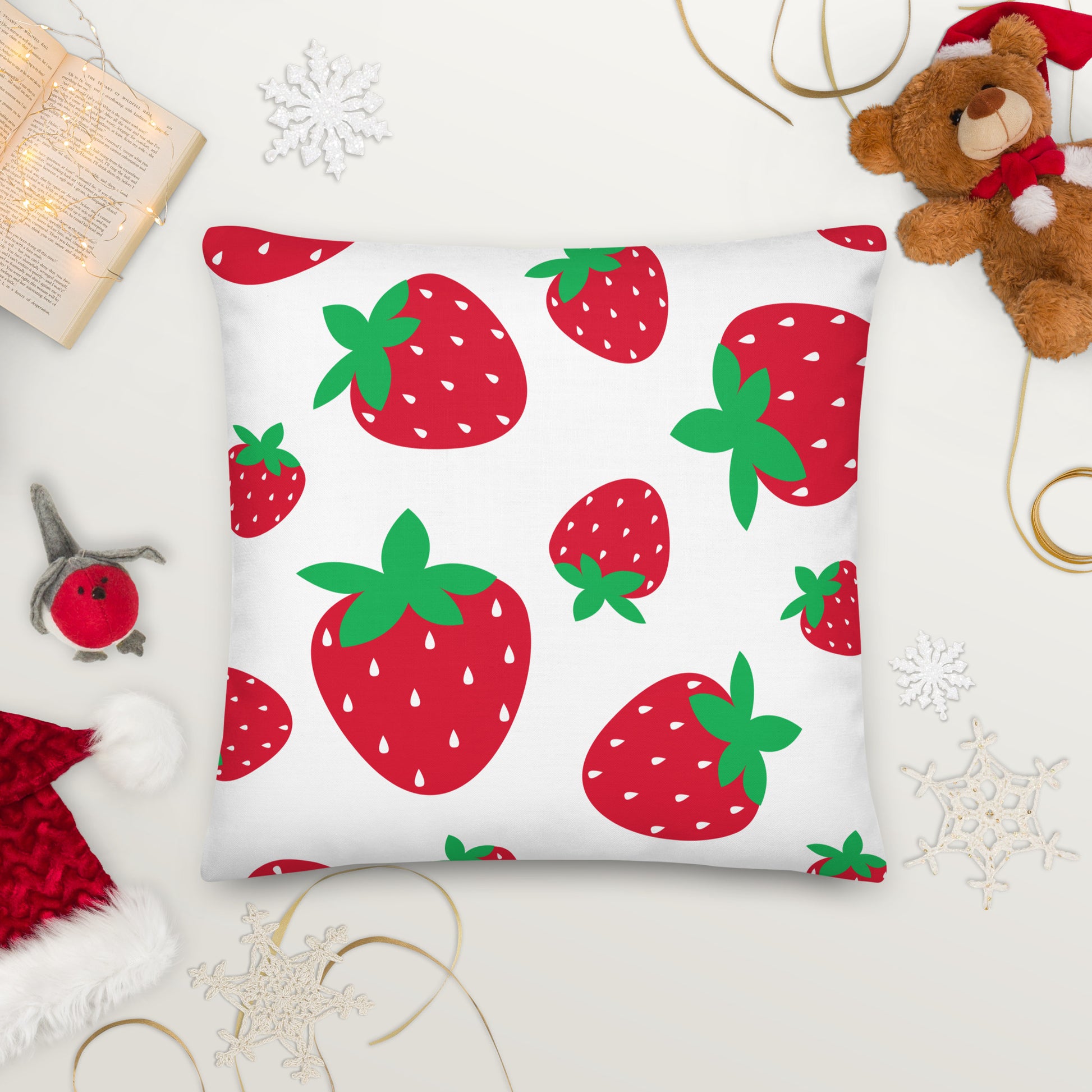 STRAWBERRY Premium Pillow - ASHRILEYPRINTS