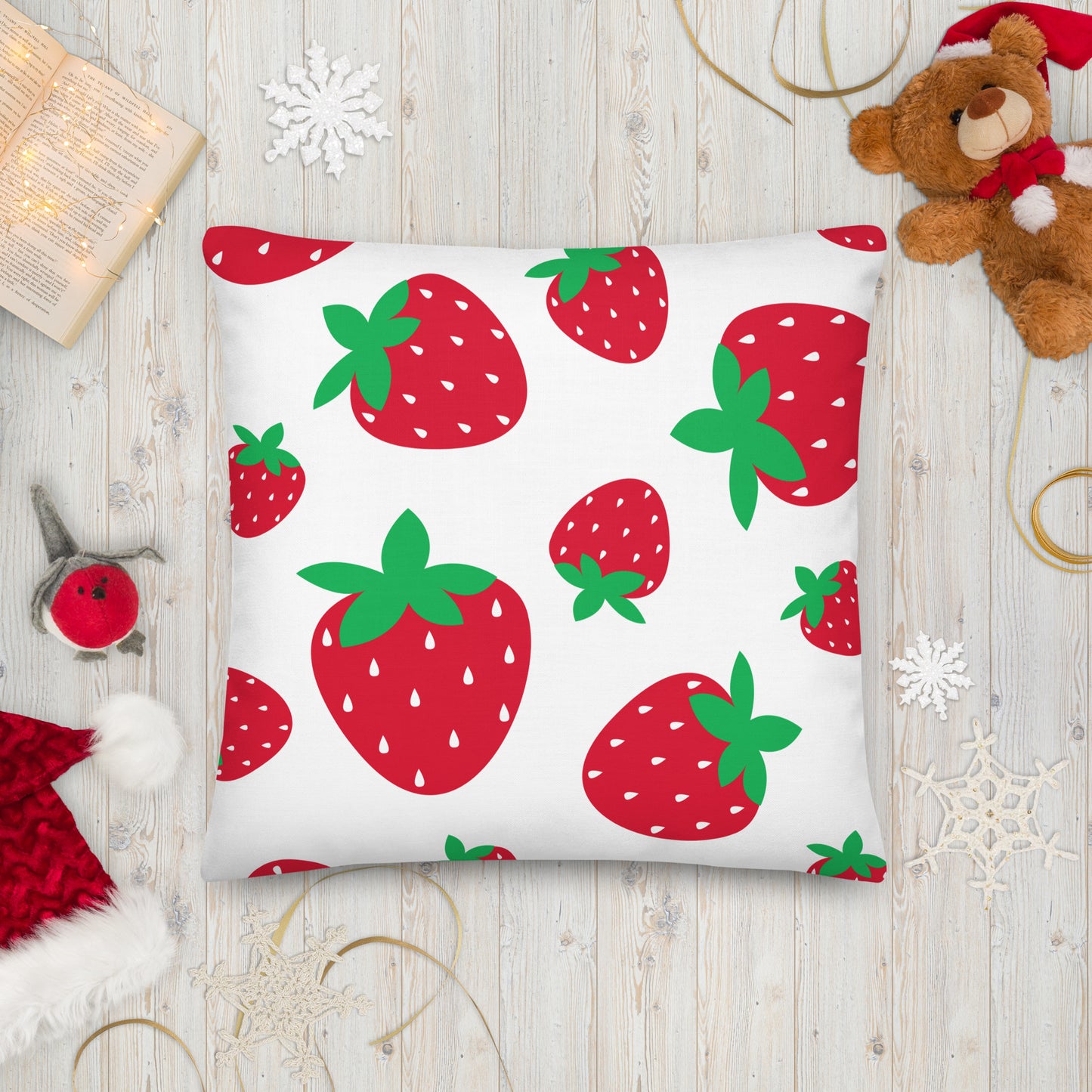 STRAWBERRY Premium Pillow - ASHRILEYPRINTS