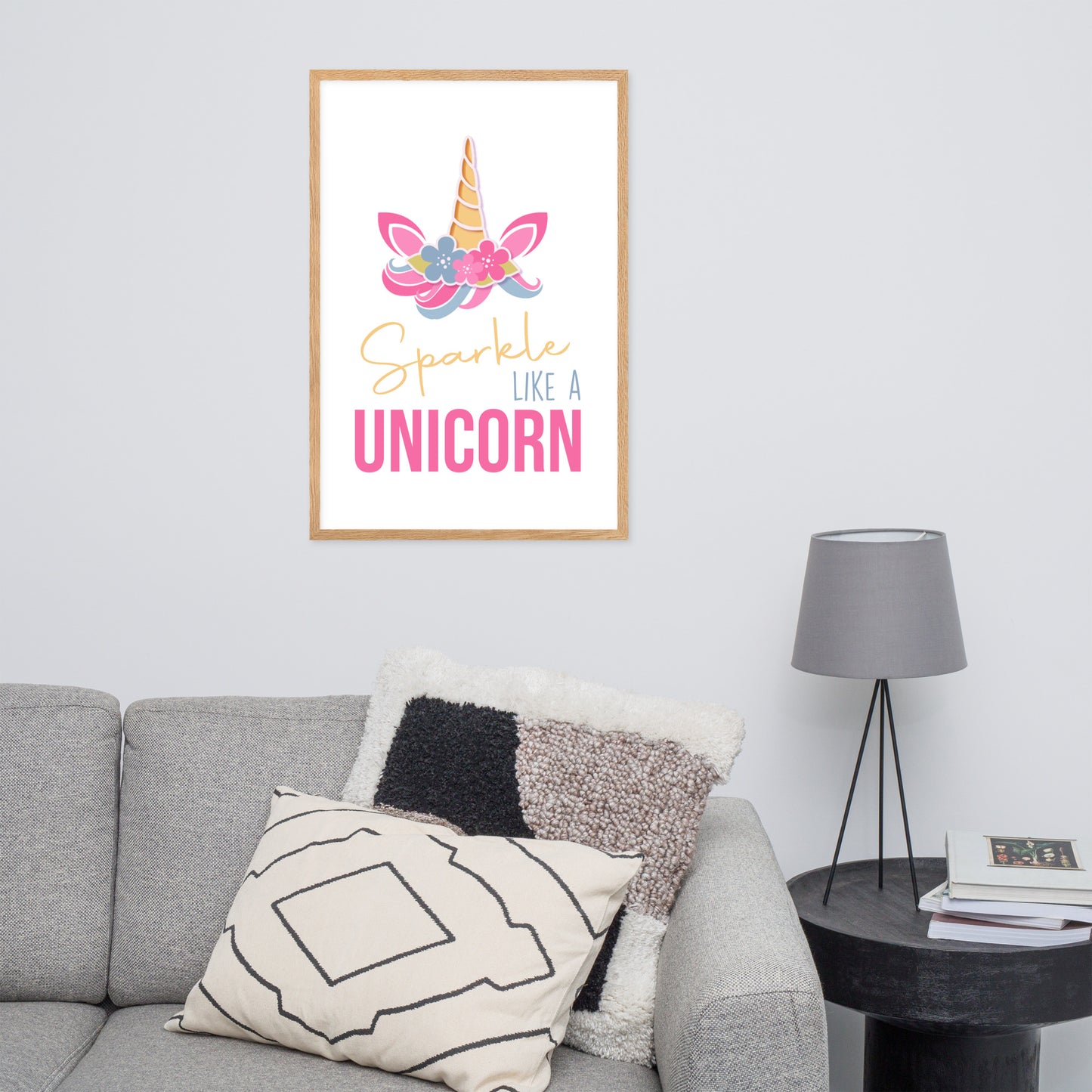 SPARKLE LIKE A UNICORN Framed matte paper poster - ASHRILEYPRINTS