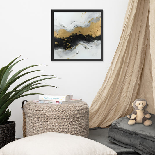ABSTRACT OCEAN Framed poster - AI Generated - ASHRILEYPRINTS