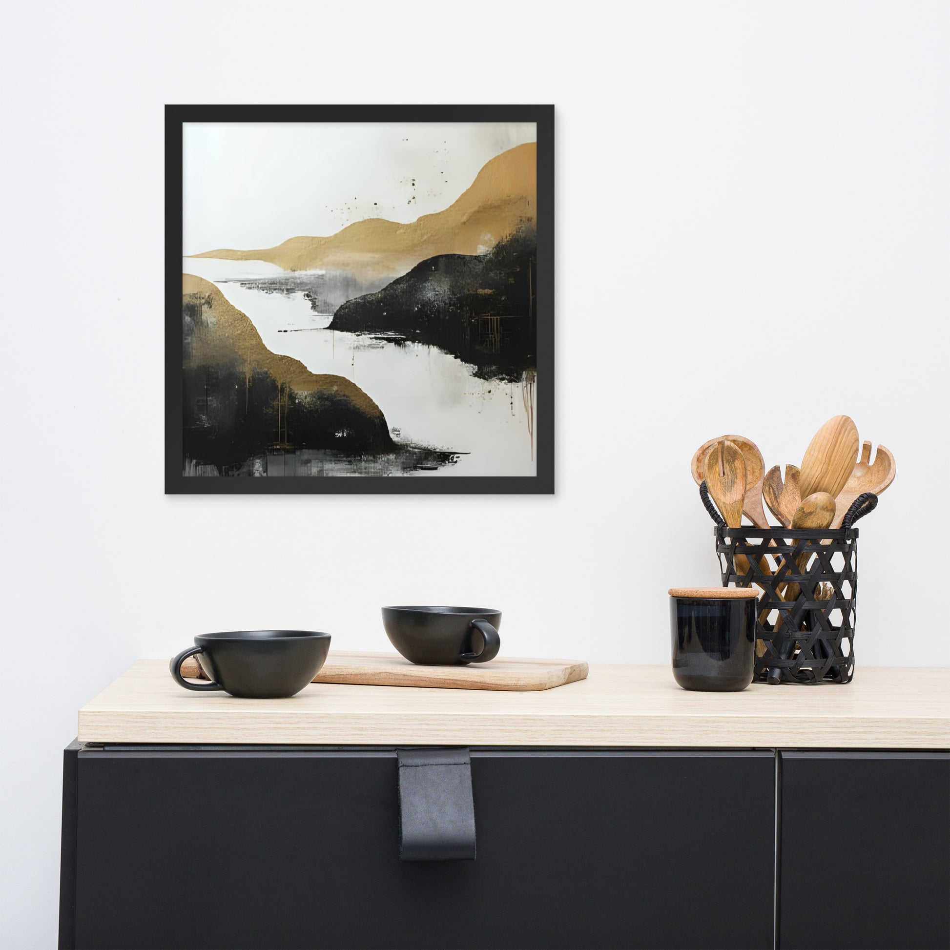 ABSTRACT RIVER Framed poster - AI Generated - ASHRILEYPRINTS