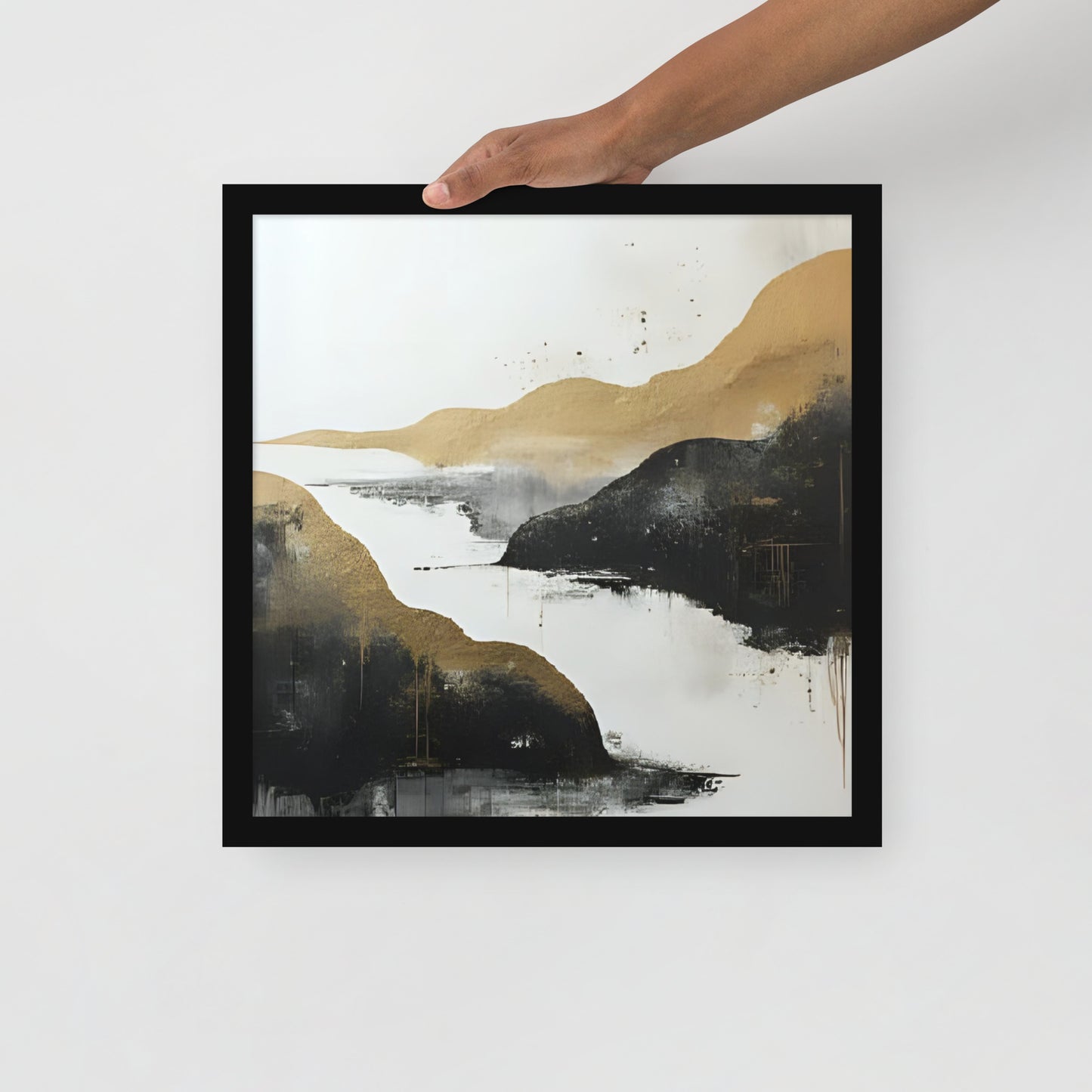ABSTRACT RIVER Framed poster - AI Generated - ASHRILEYPRINTS