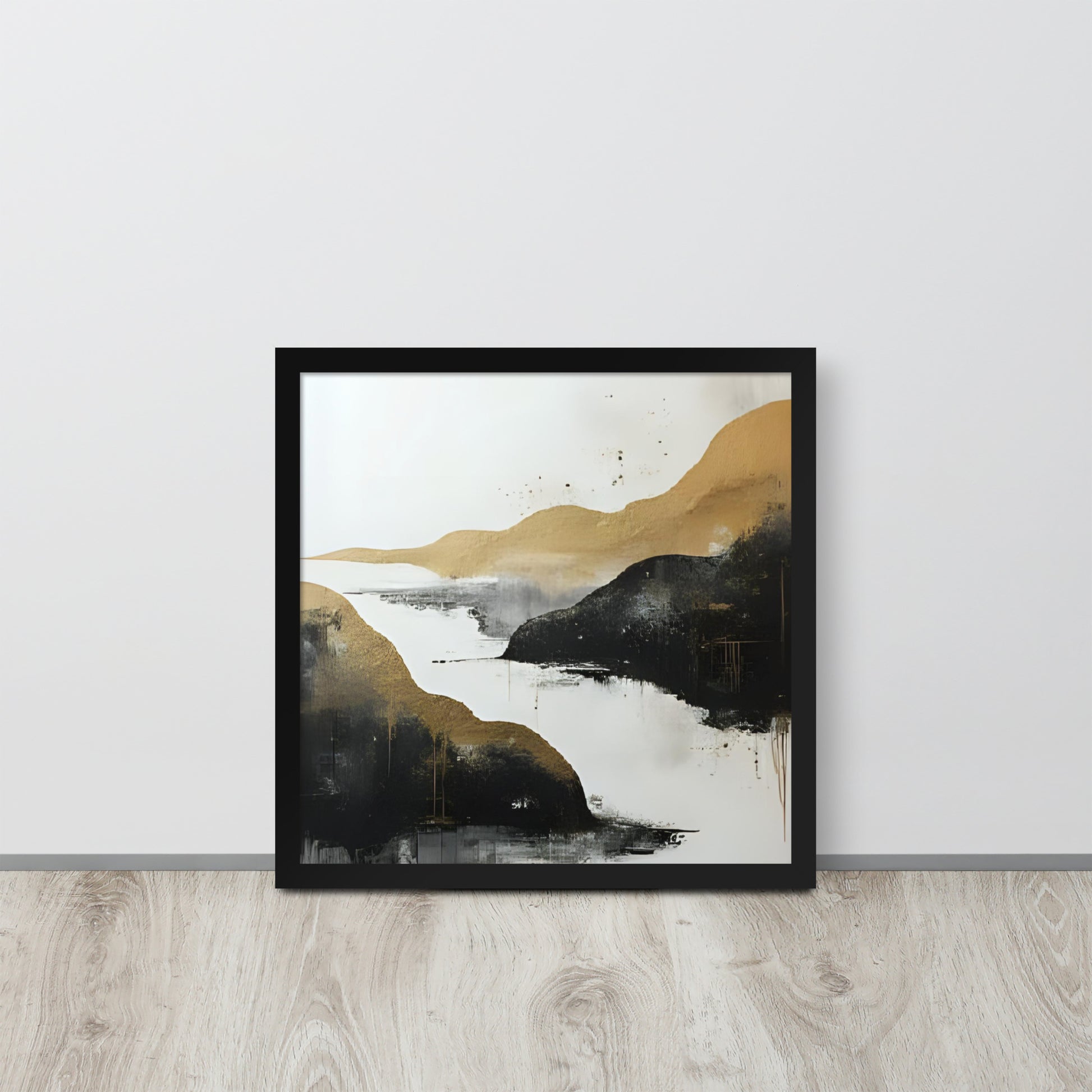 ABSTRACT RIVER Framed poster - AI Generated - ASHRILEYPRINTS