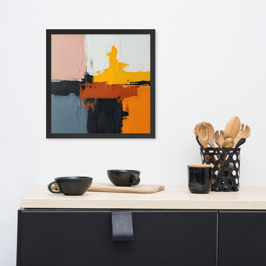 ABSTRACT PAINT Framed poster - AI Generated - ASHRILEYPRINTS