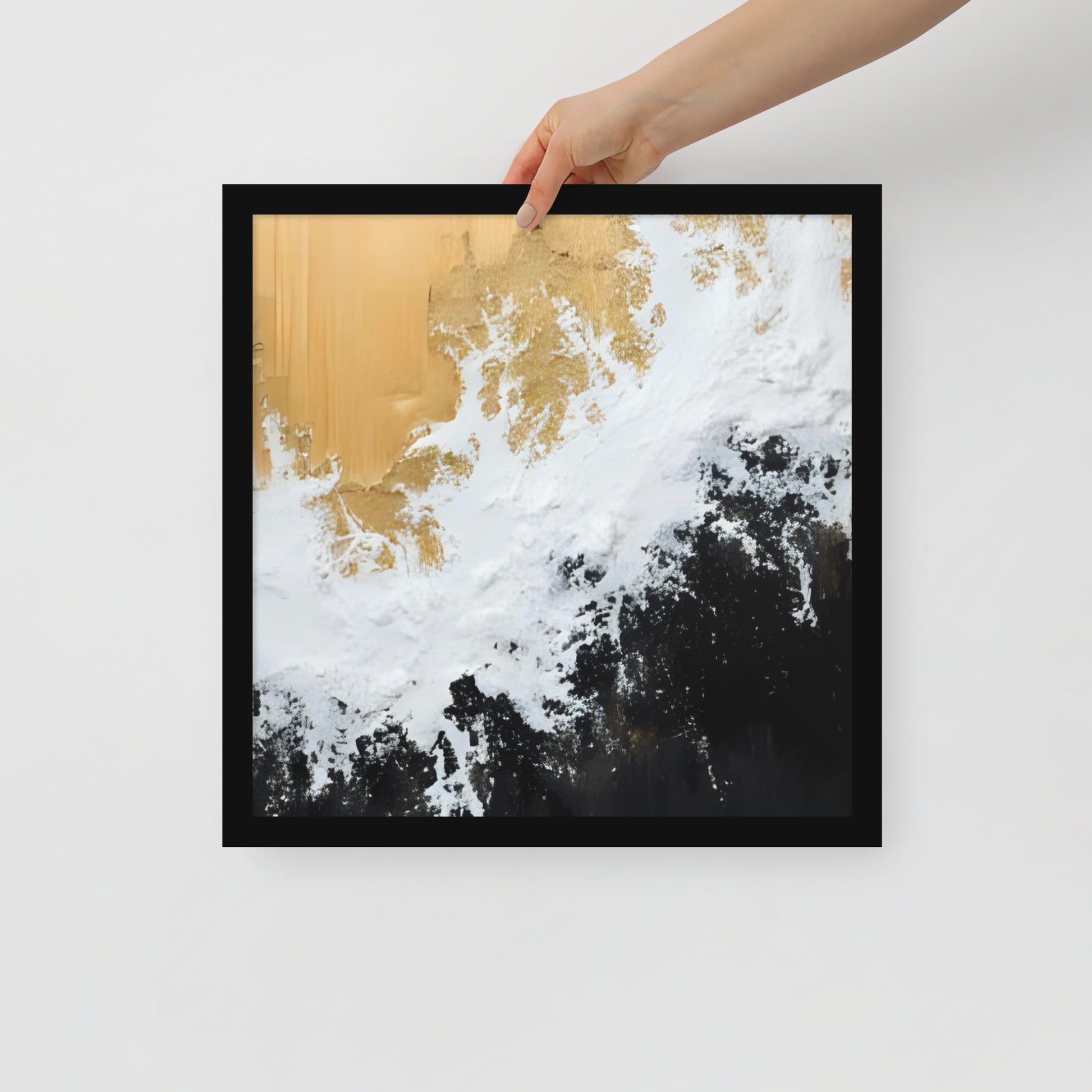 ABSTRACT WAVES Framed poster - AI Generated - ASHRILEYPRINTS