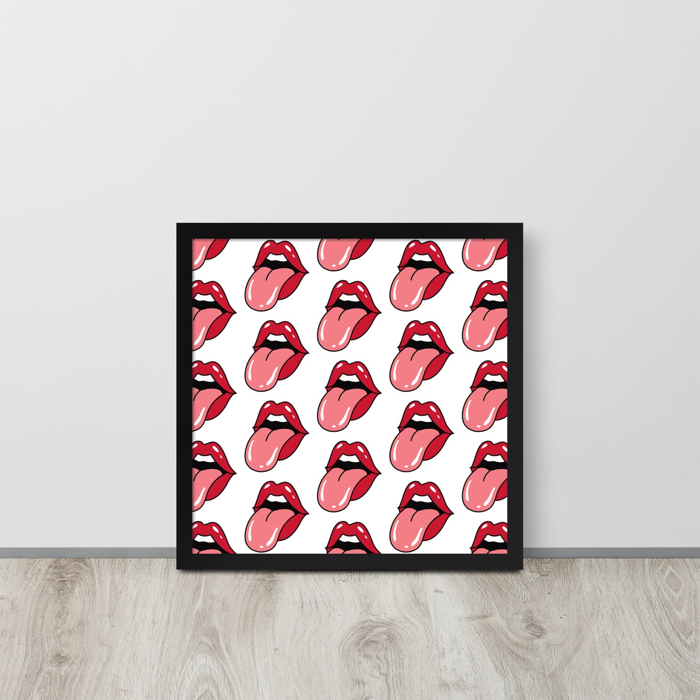 POP ART LIPS Framed poster