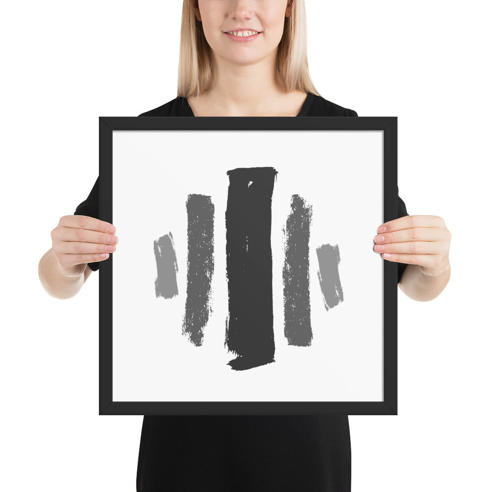 ABSTRACT BRUSH STROKES Framed poster - ASHRILEYPRINTS