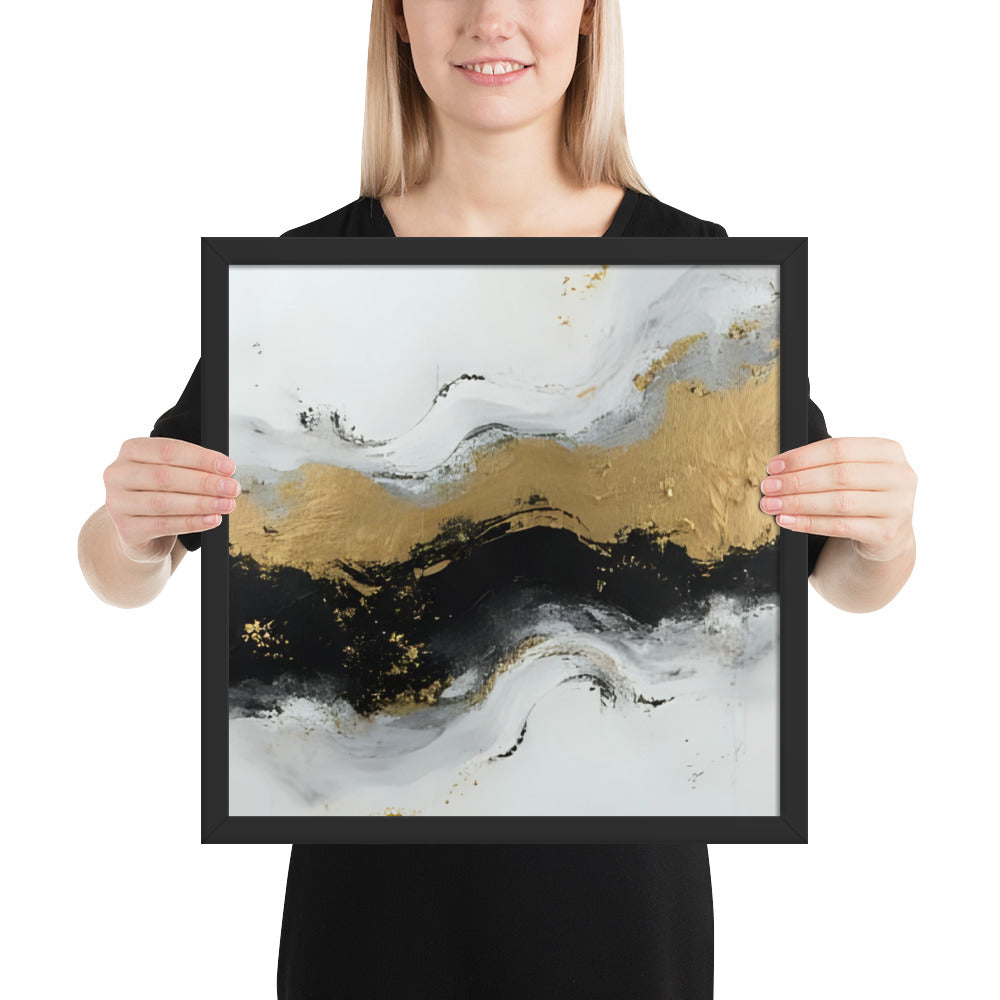 ABSTRACT OCEAN Framed poster - AI Generated - ASHRILEYPRINTS