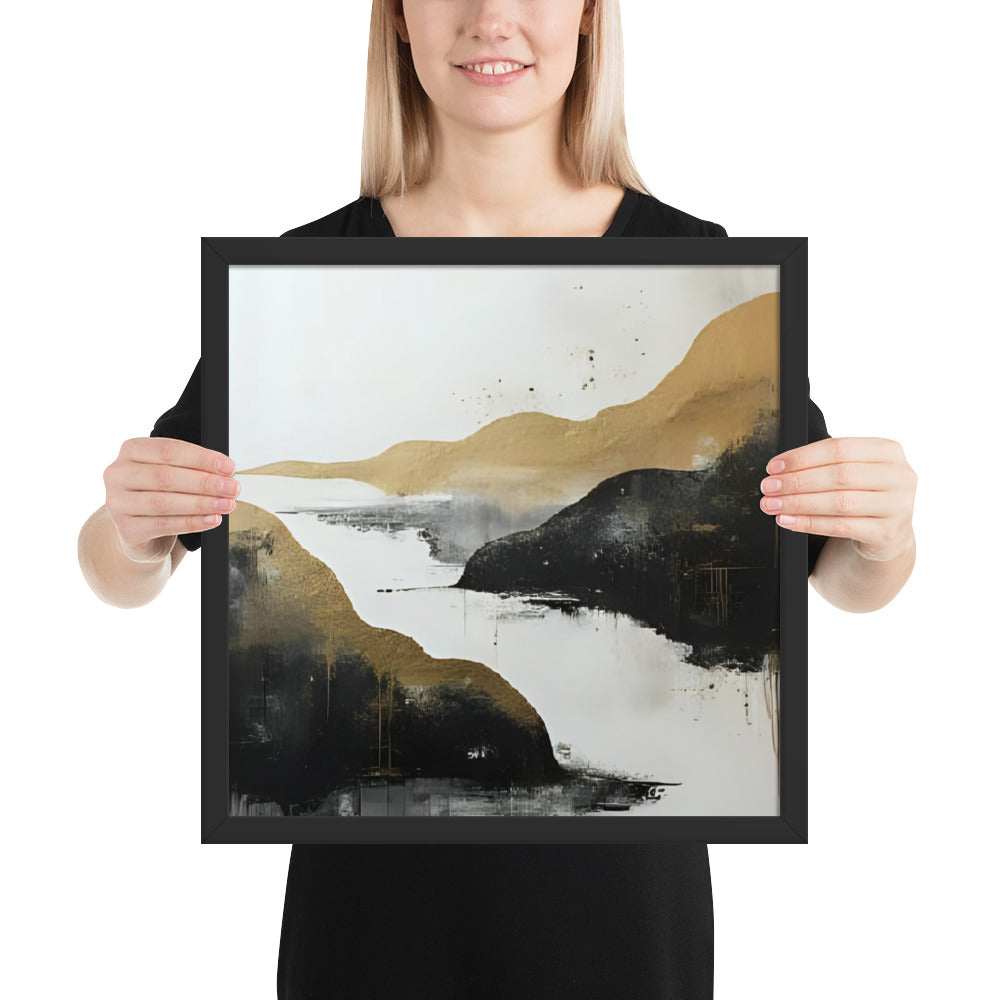 ABSTRACT RIVER Framed poster - AI Generated - ASHRILEYPRINTS