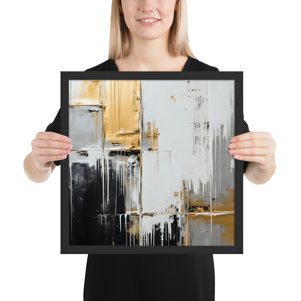ABSTRACT PAINT Framed poster - AI Generated - ASHRILEYPRINTS