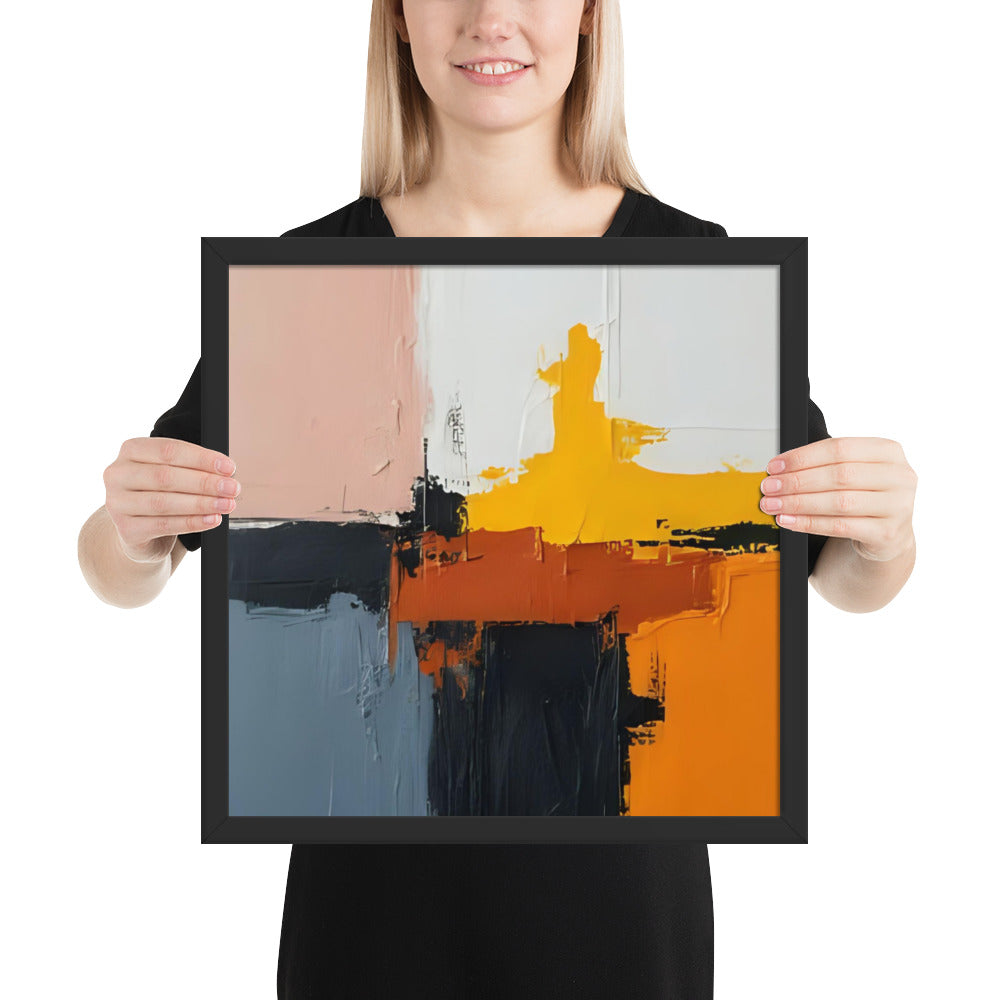 ABSTRACT PAINT Framed poster - AI Generated - ASHRILEYPRINTS