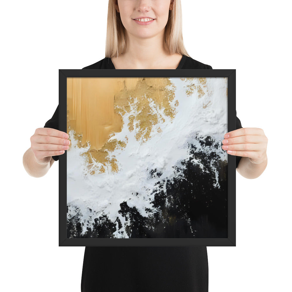 ABSTRACT WAVES Framed poster - AI Generated - ASHRILEYPRINTS