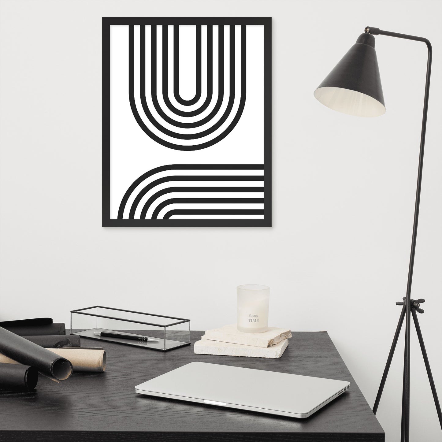 GEOMETRIC U Framed poster - ASHRILEYPRINTS