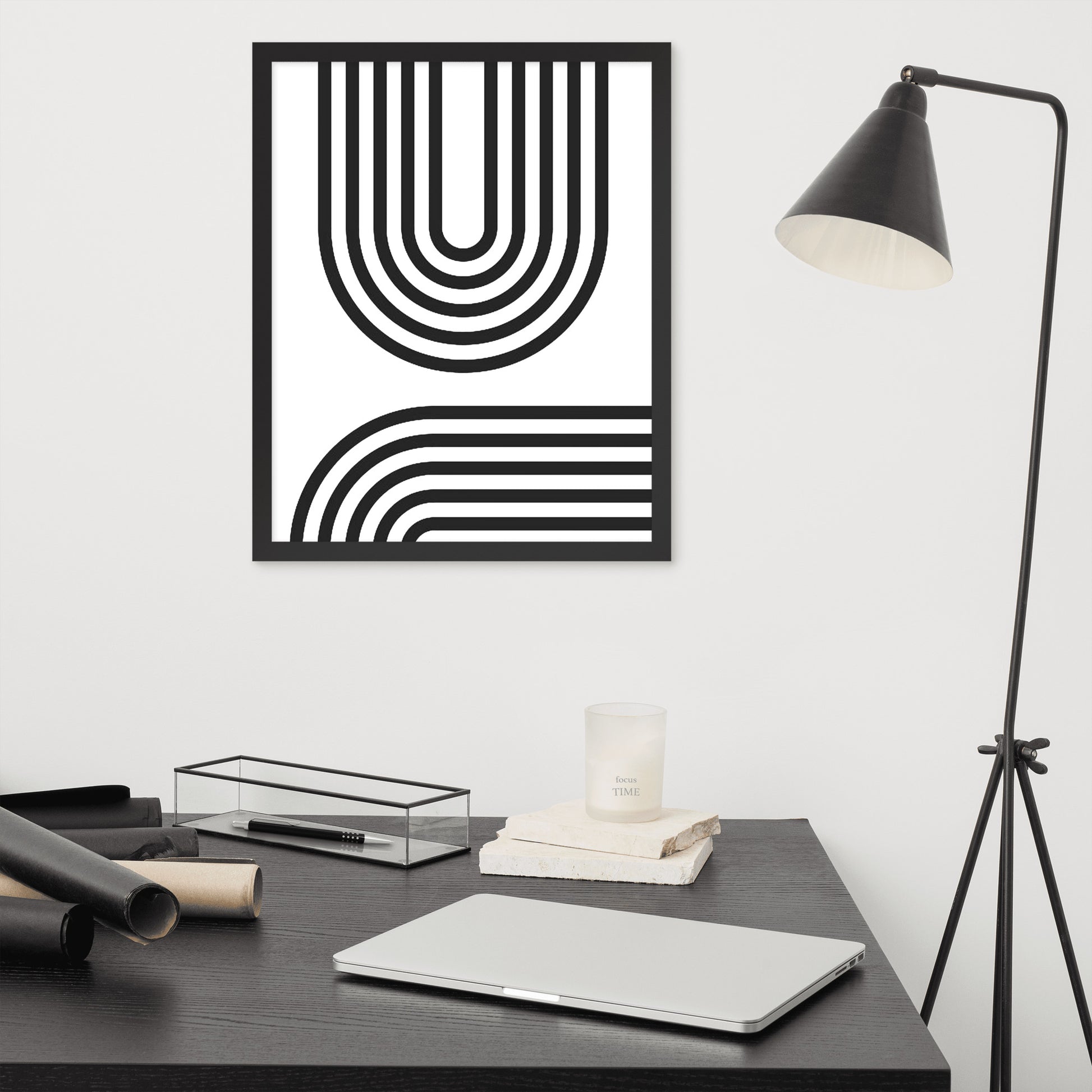 GEOMETRIC U Framed poster - ASHRILEYPRINTS