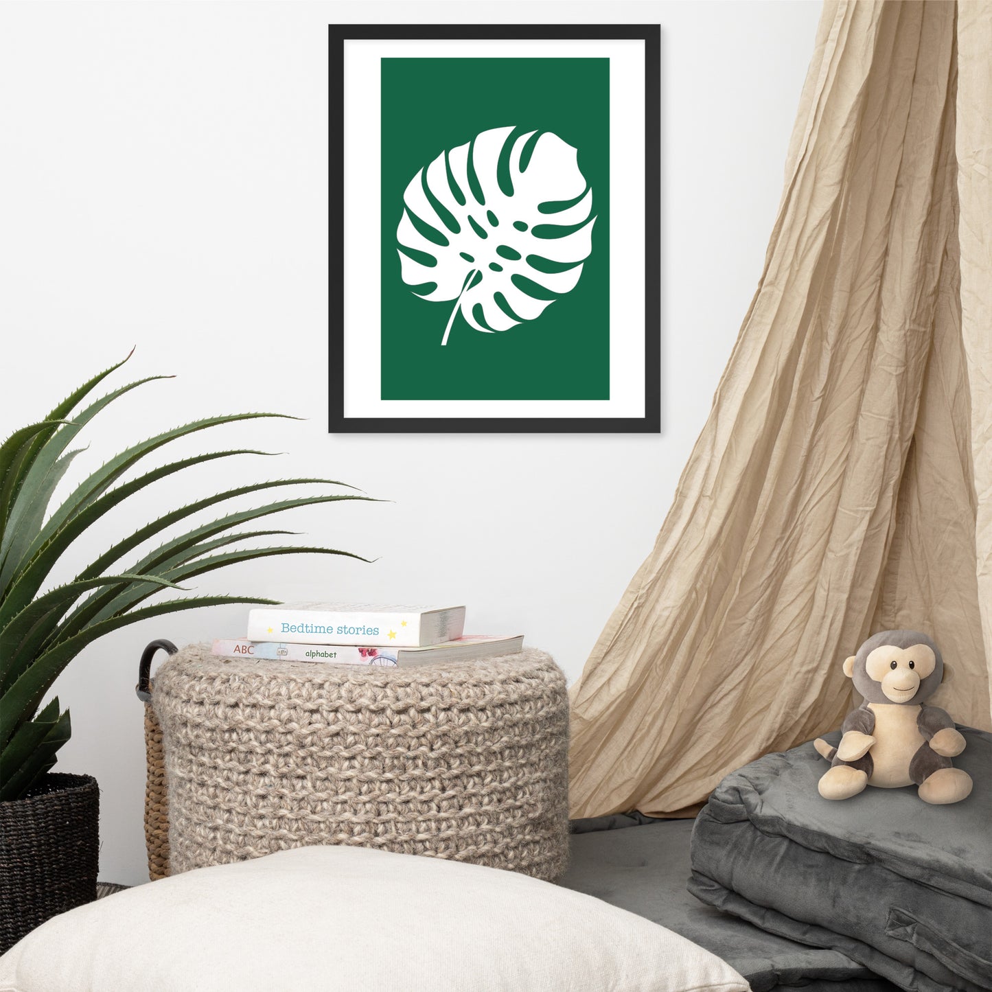 TROPICAL MONSTERA LEAF Framed poster - ASHRILEYPRINTS