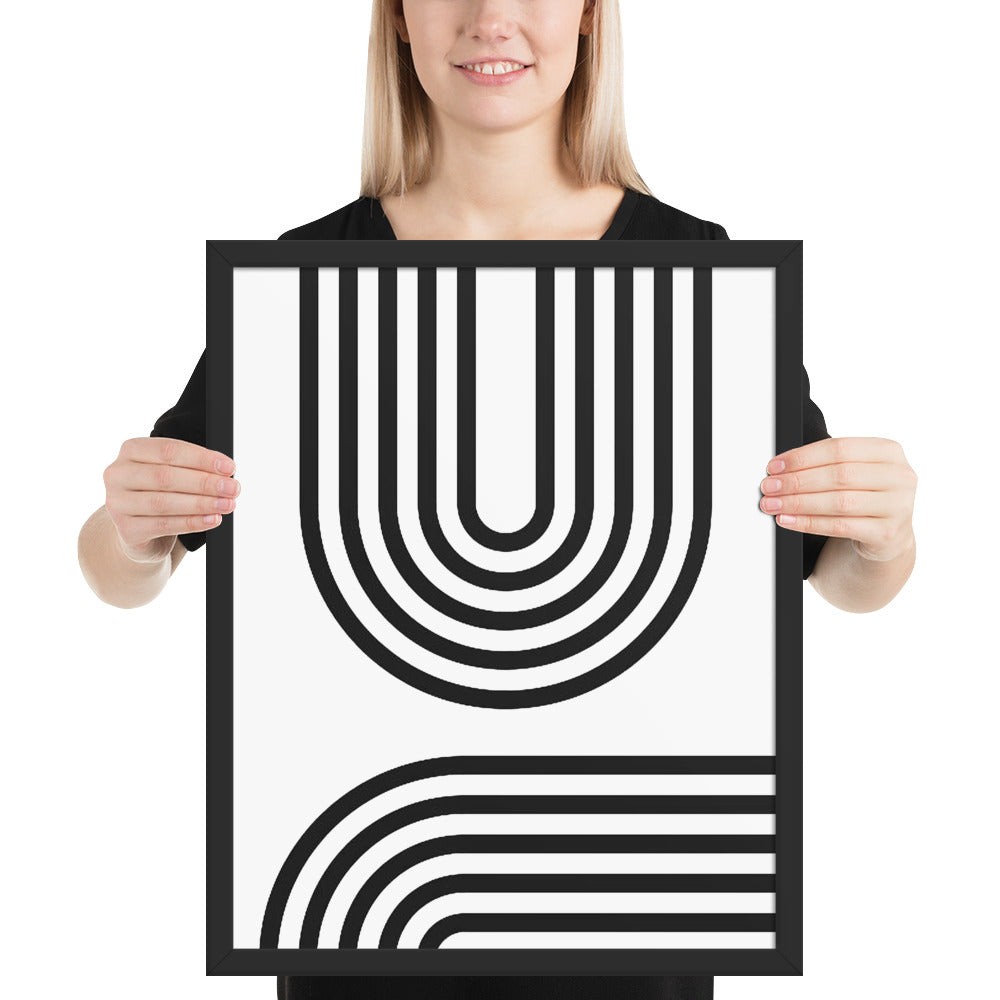 GEOMETRIC U Framed poster - ASHRILEYPRINTS