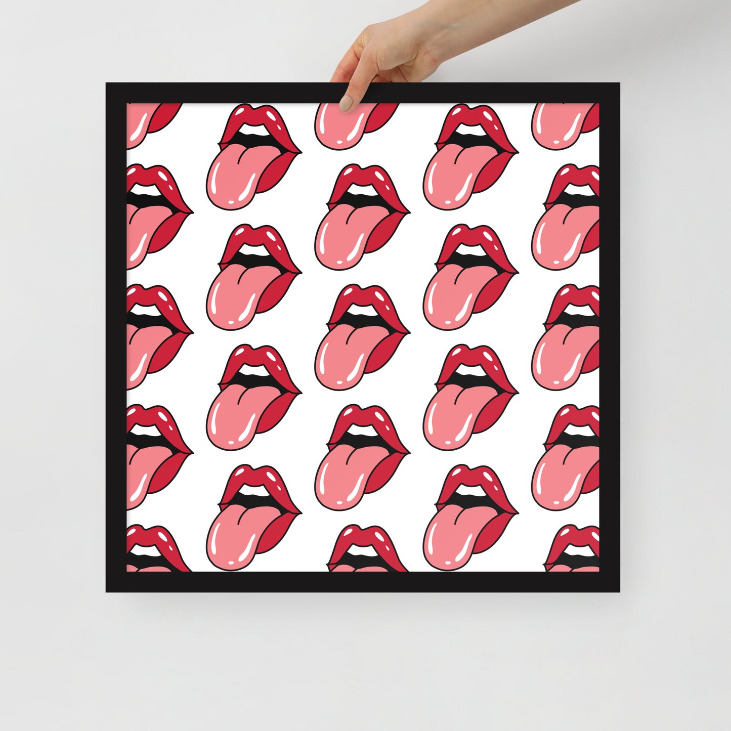 POP ART LIPS Framed poster