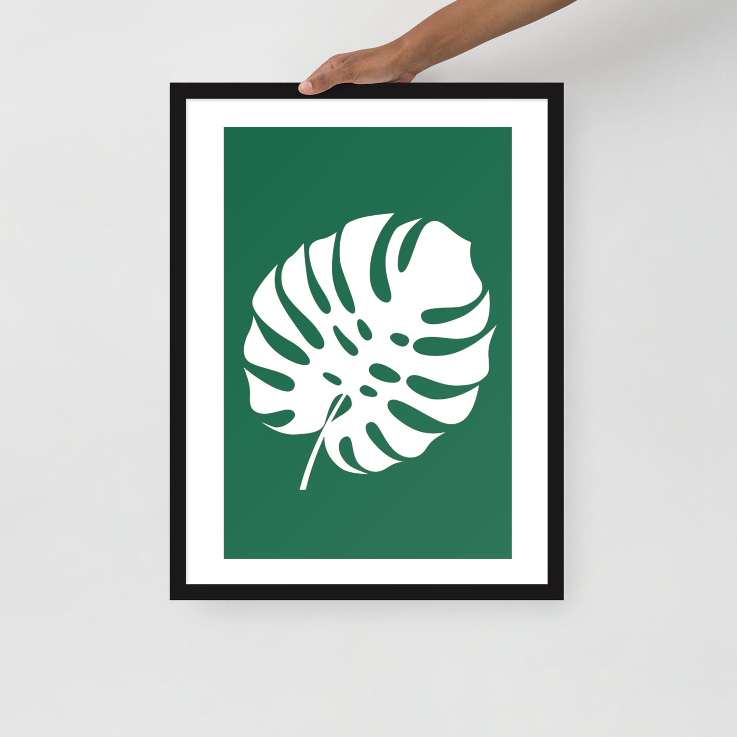 TROPICAL MONSTERA LEAF Framed poster - ASHRILEYPRINTS