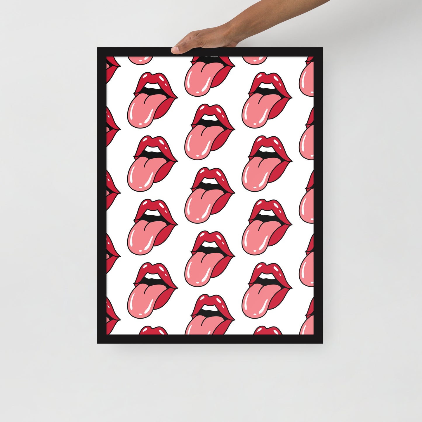 POP ART LIPS Framed poster