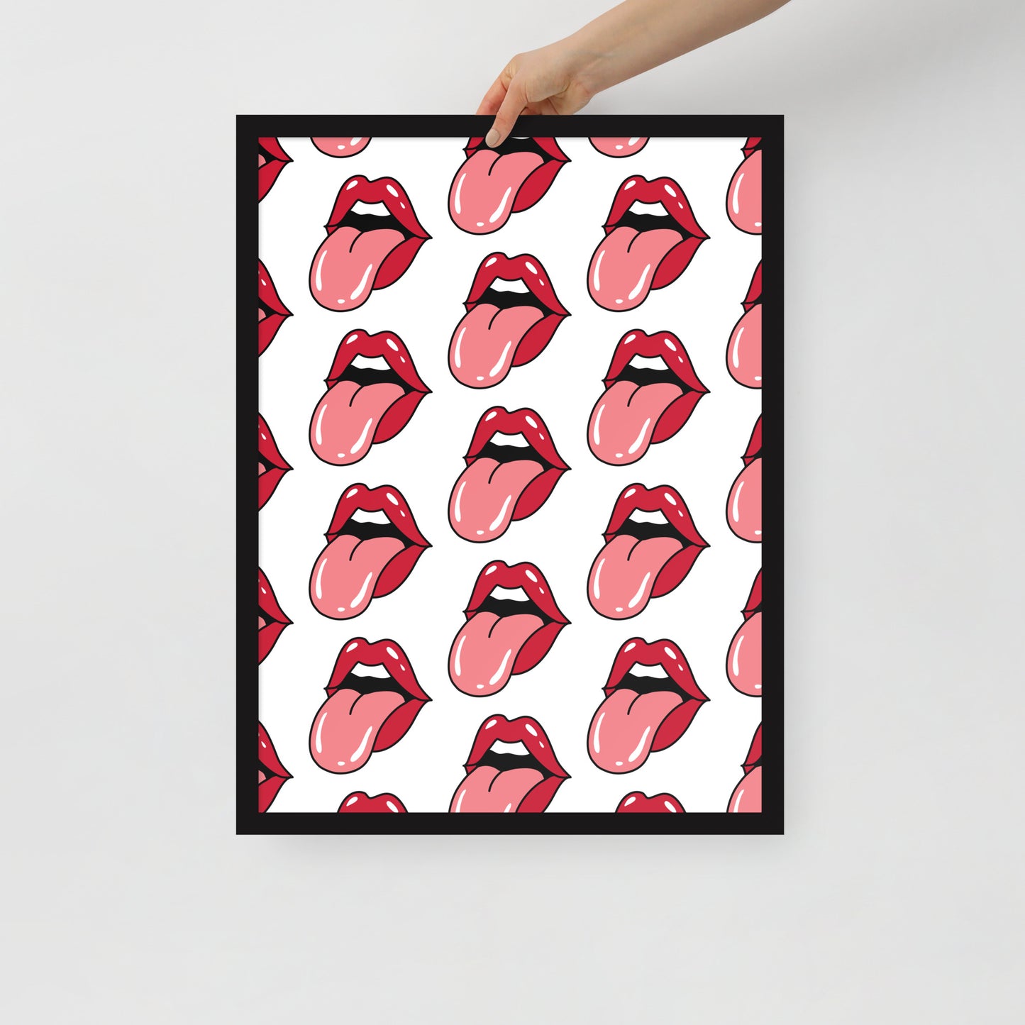 POP ART LIPS Framed poster