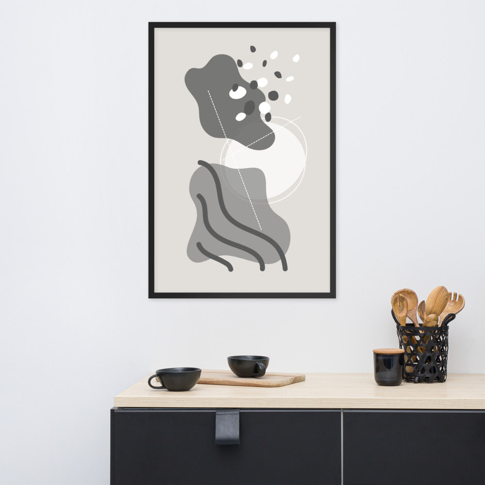 ABSTRACT SHAPES Framed poster - ASHRILEYPRINTS
