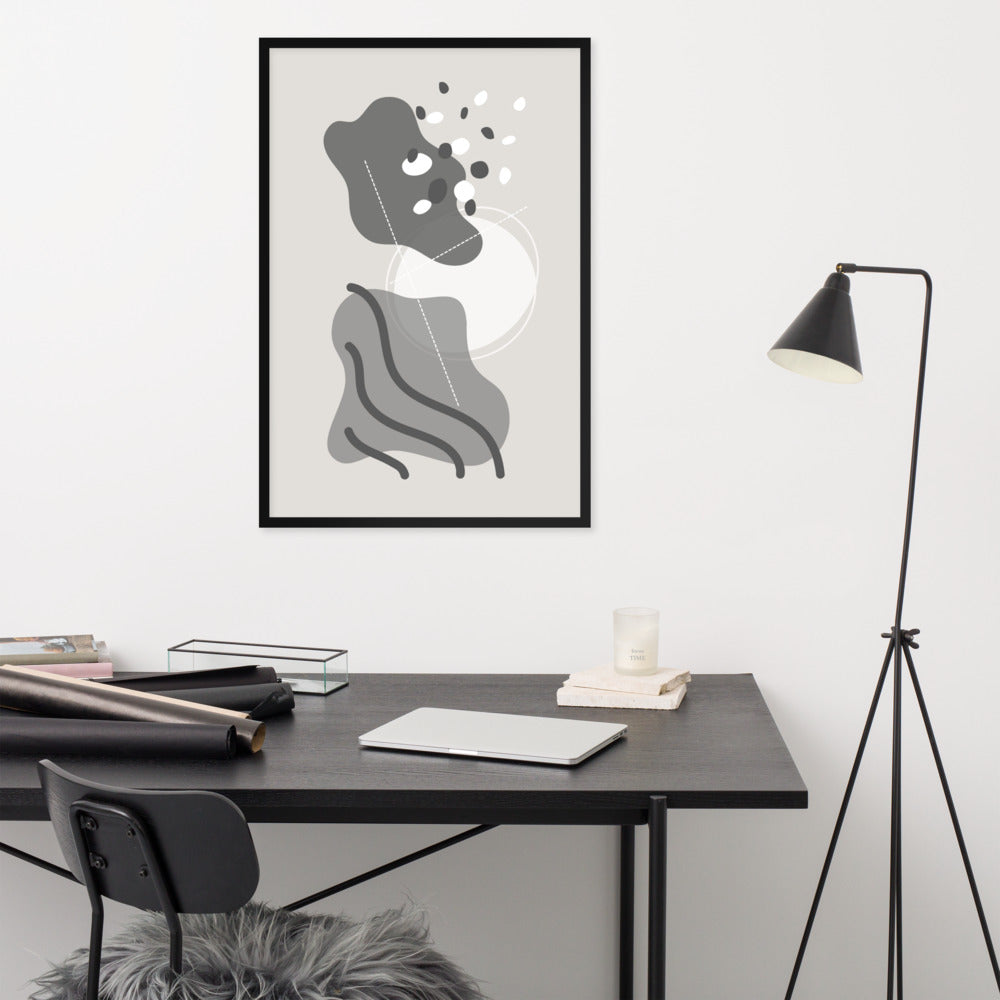 ABSTRACT SHAPES Framed poster - ASHRILEYPRINTS