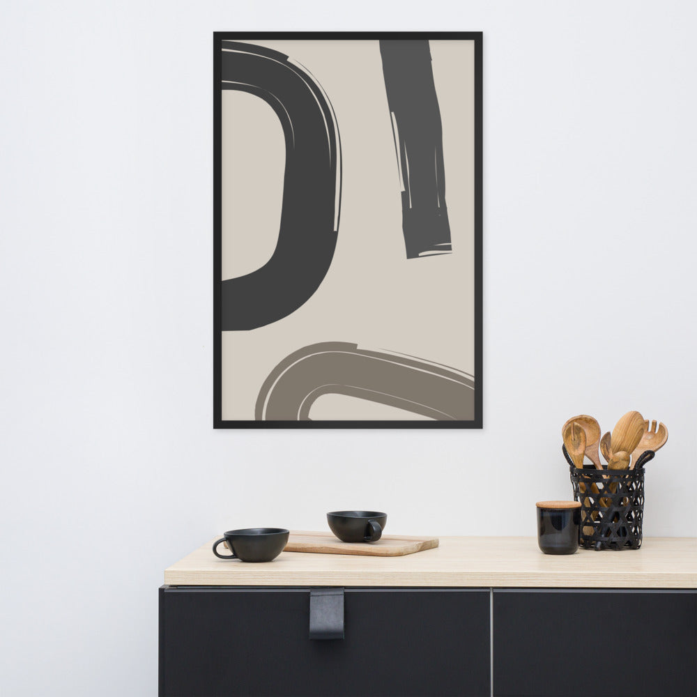 ABSTRACT STROKES Framed poster - ASHRILEYPRINTS
