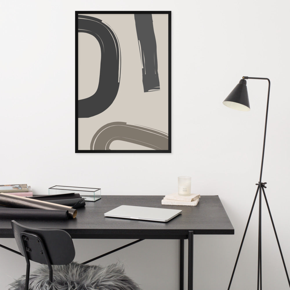 ABSTRACT STROKES Framed poster - ASHRILEYPRINTS