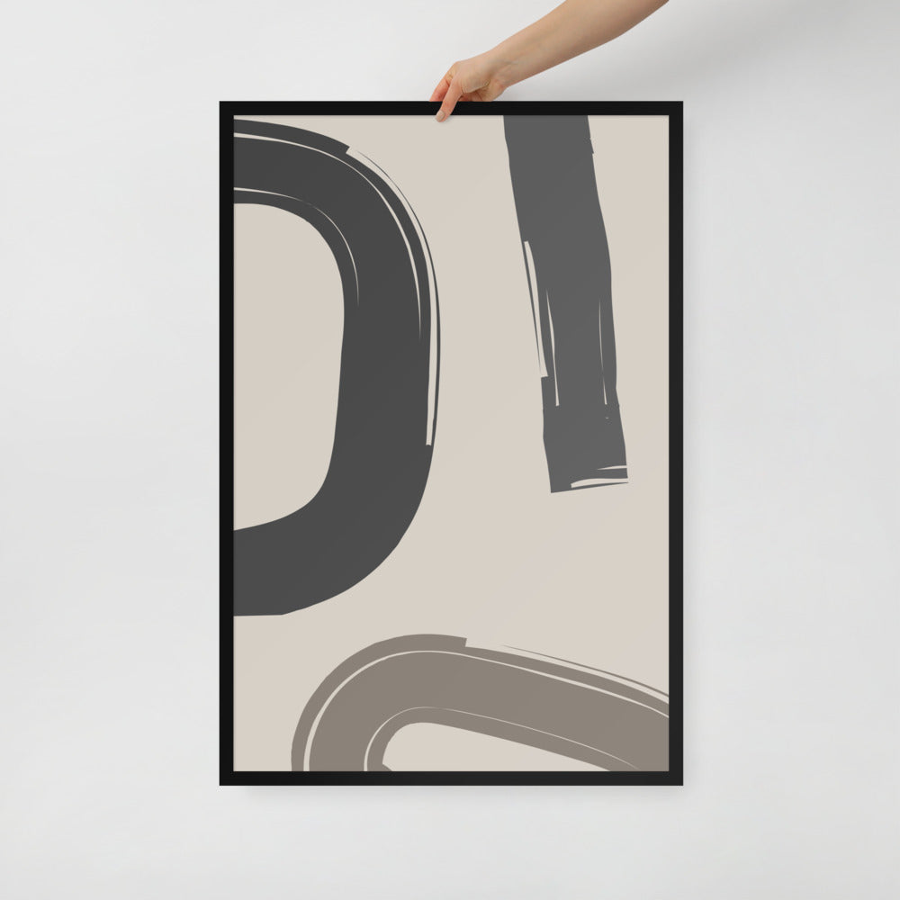ABSTRACT STROKES Framed poster - ASHRILEYPRINTS