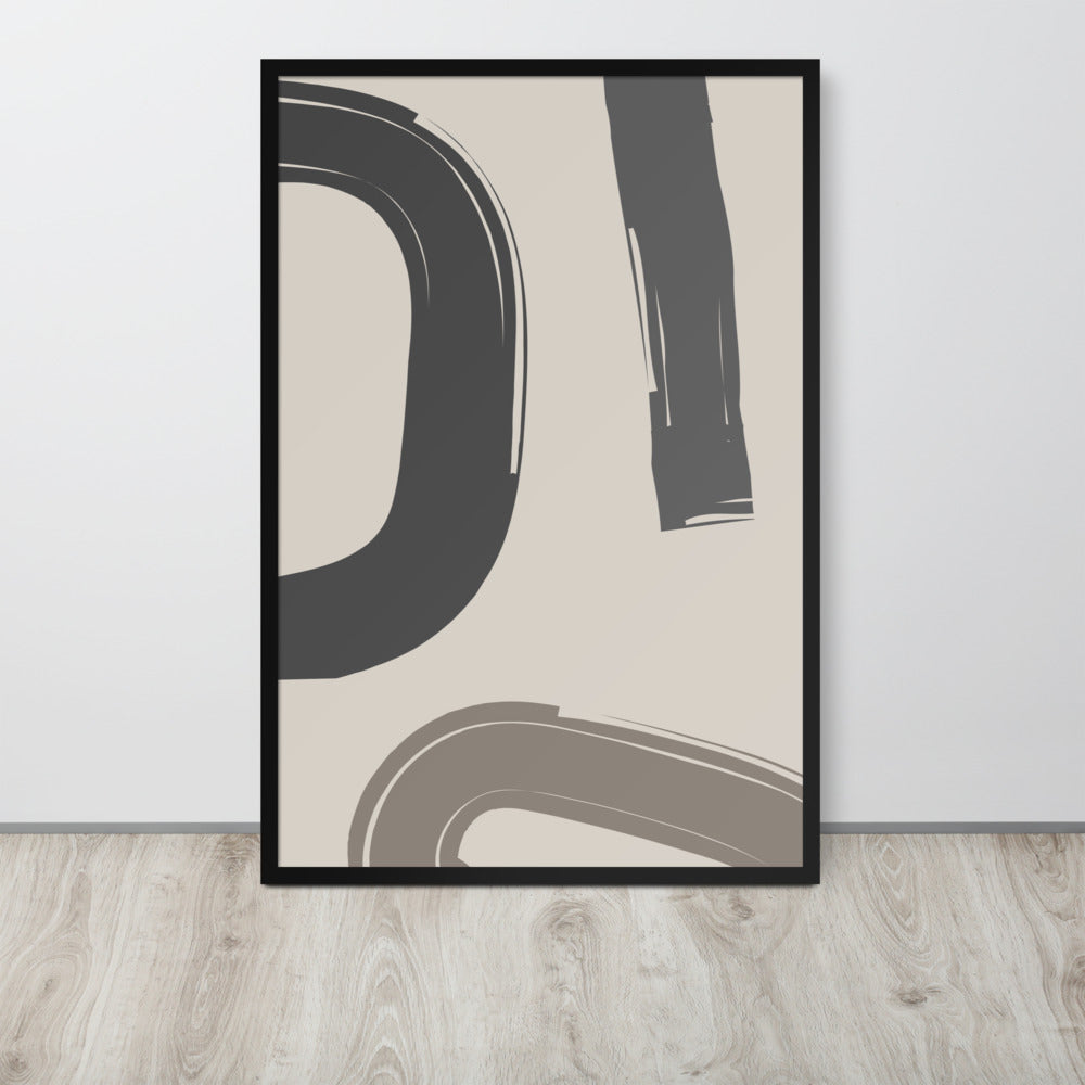 ABSTRACT STROKES Framed poster - ASHRILEYPRINTS