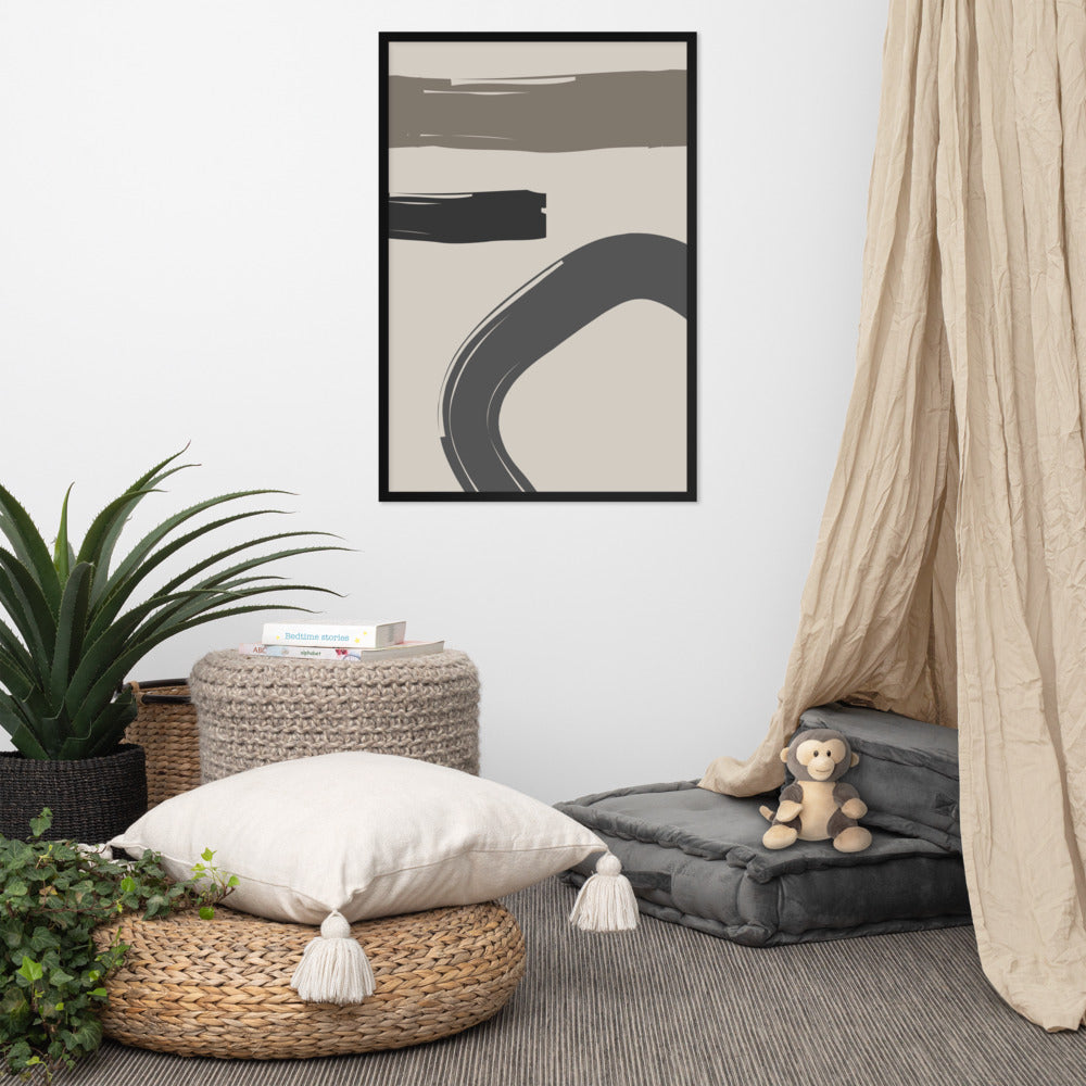 ABSTRACT STROKES Framed poster - ASHRILEYPRINTS