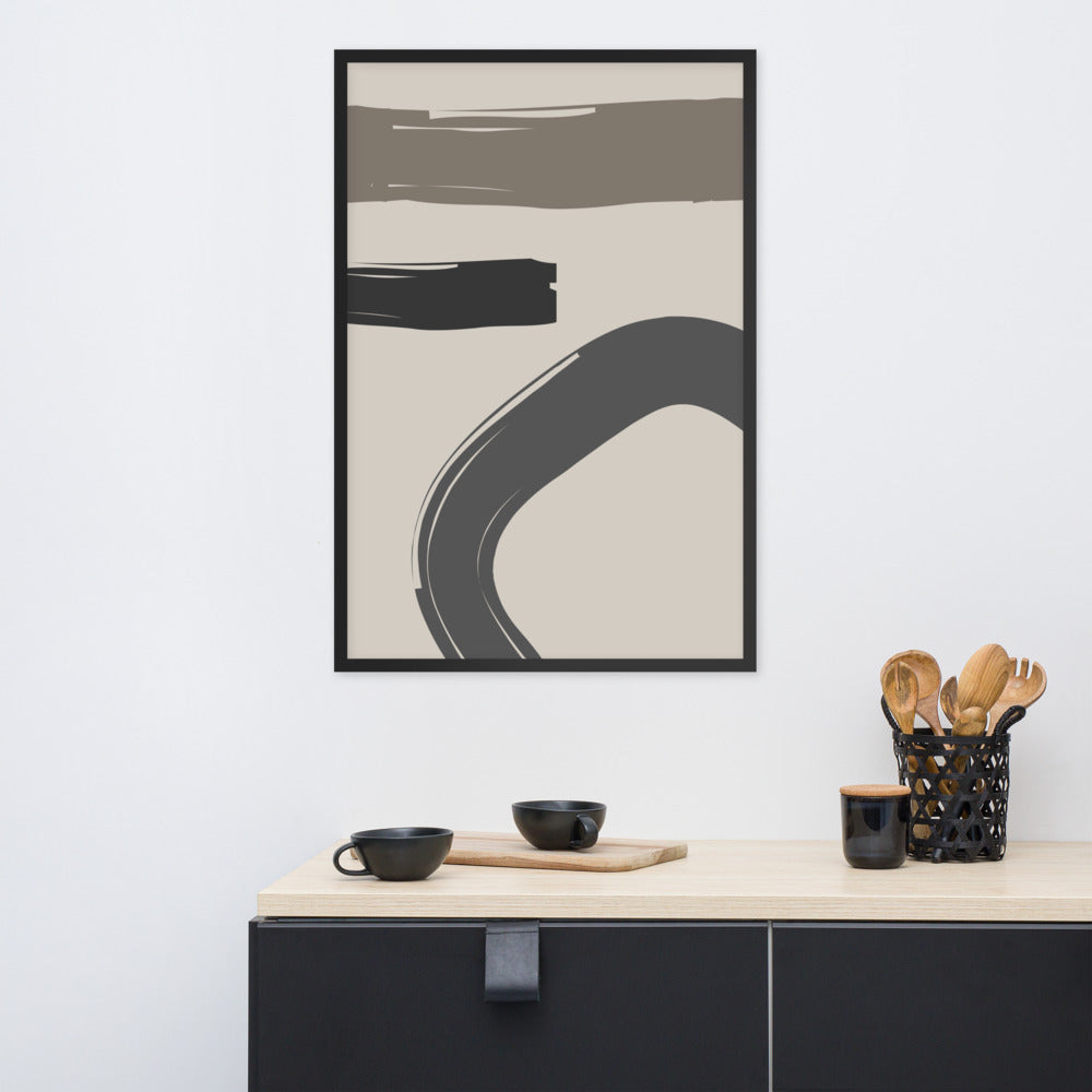 ABSTRACT STROKES Framed poster - ASHRILEYPRINTS