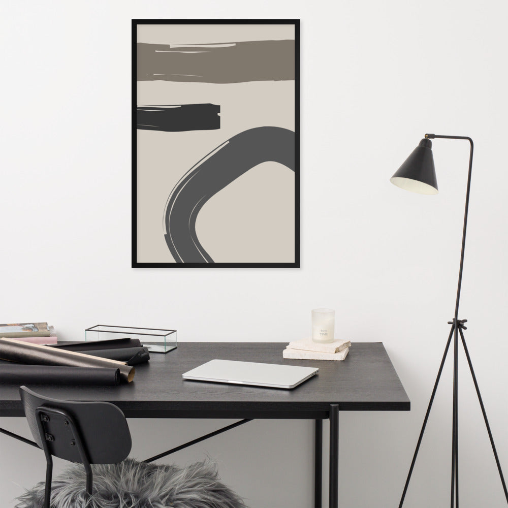 ABSTRACT STROKES Framed poster - ASHRILEYPRINTS