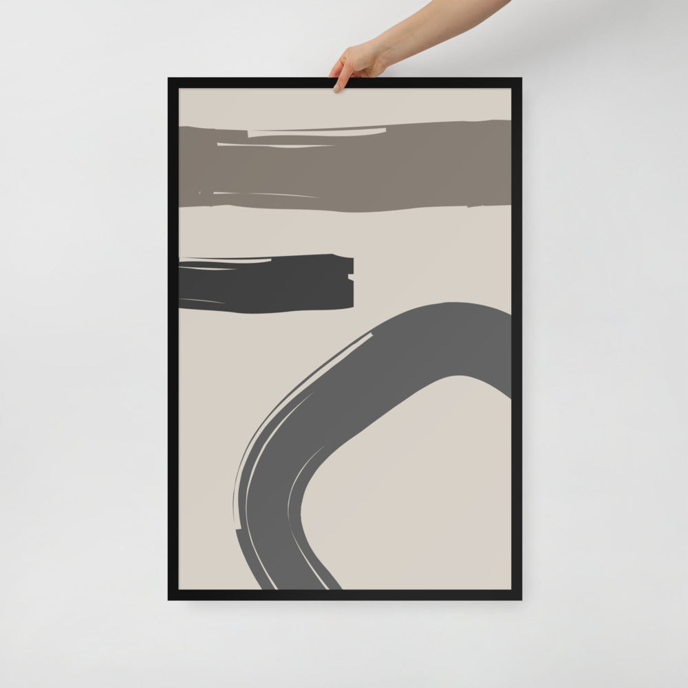 ABSTRACT STROKES Framed poster - ASHRILEYPRINTS