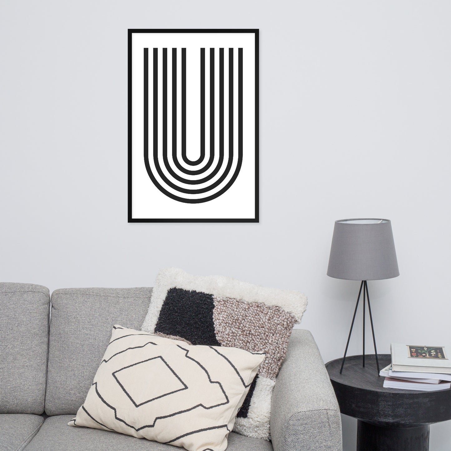 GEOMETRIC U LINES Framed poster - ASHRILEYPRINTS