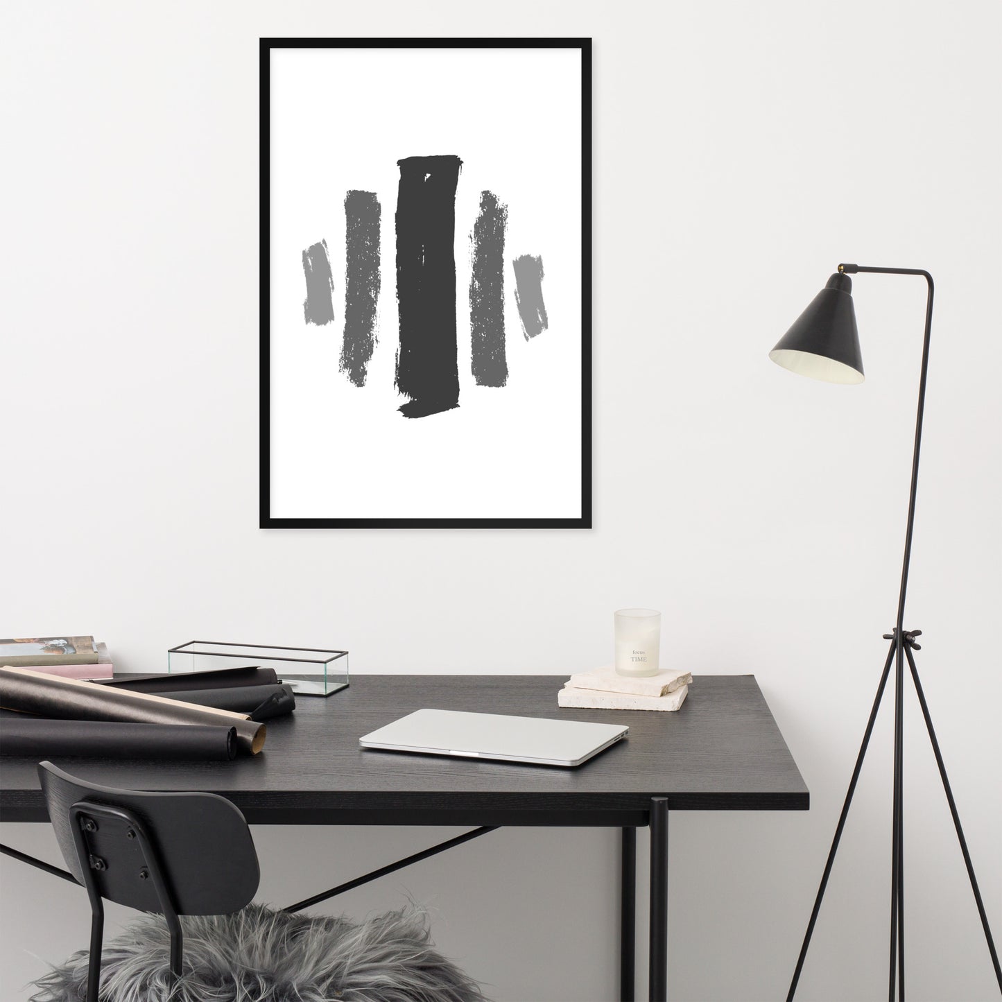 ABSTRACT BRUSH STROKES Framed poster - ASHRILEYPRINTS
