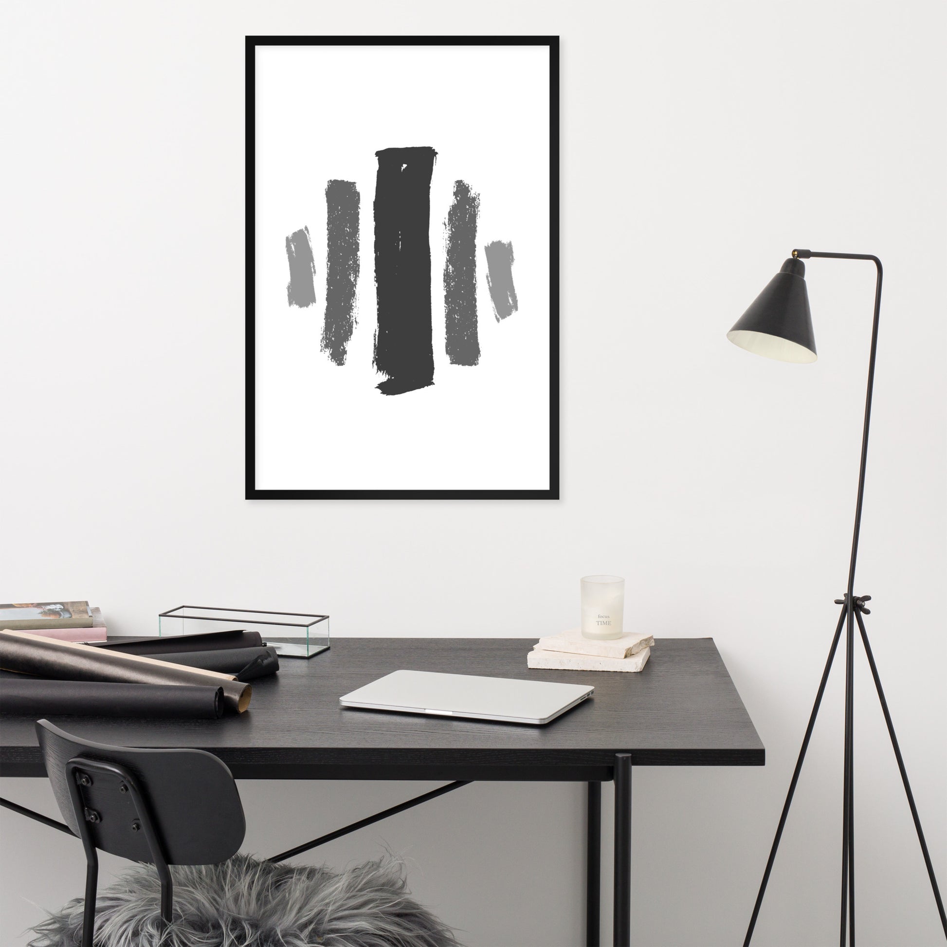 ABSTRACT BRUSH STROKES Framed poster - ASHRILEYPRINTS