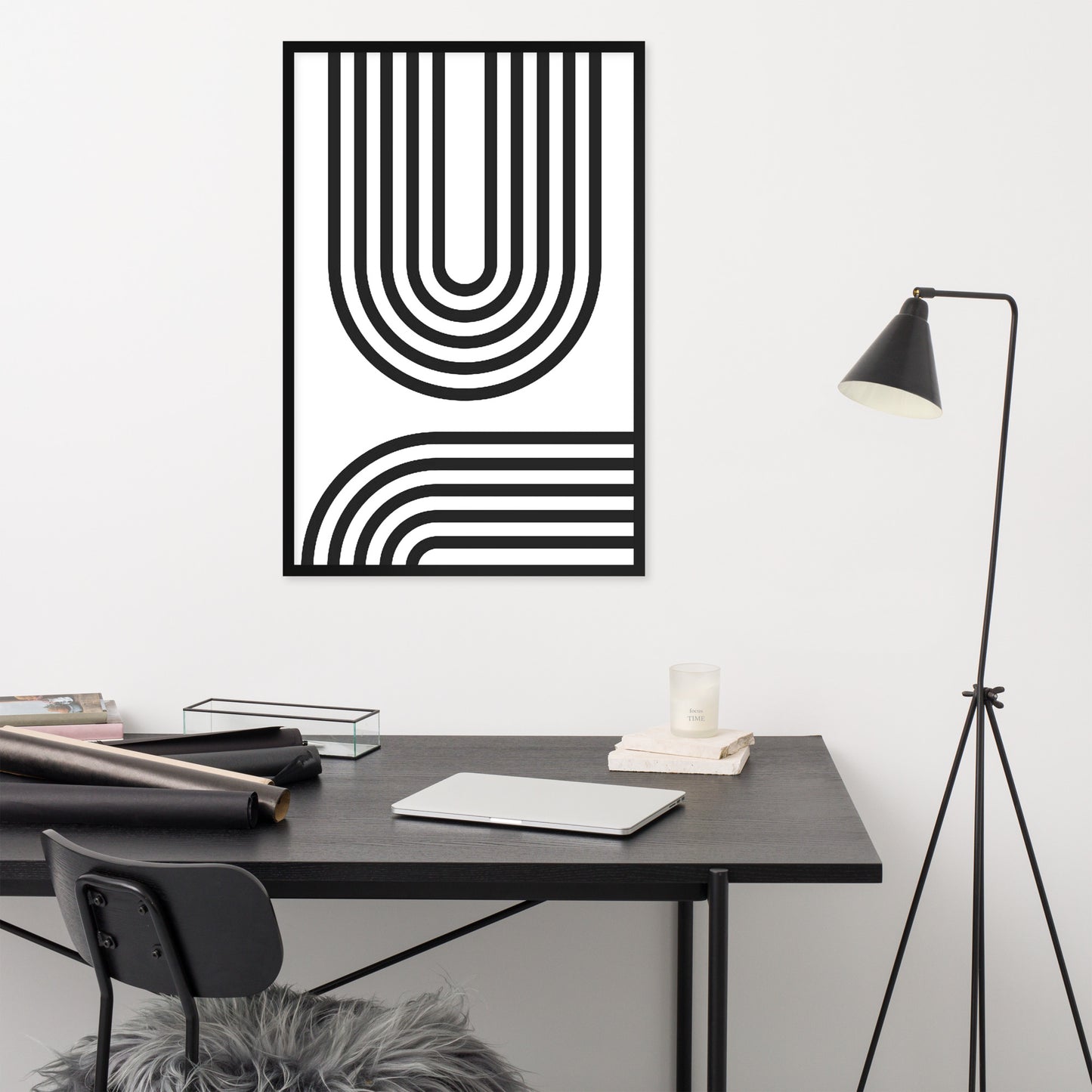 GEOMETRIC U Framed poster - ASHRILEYPRINTS