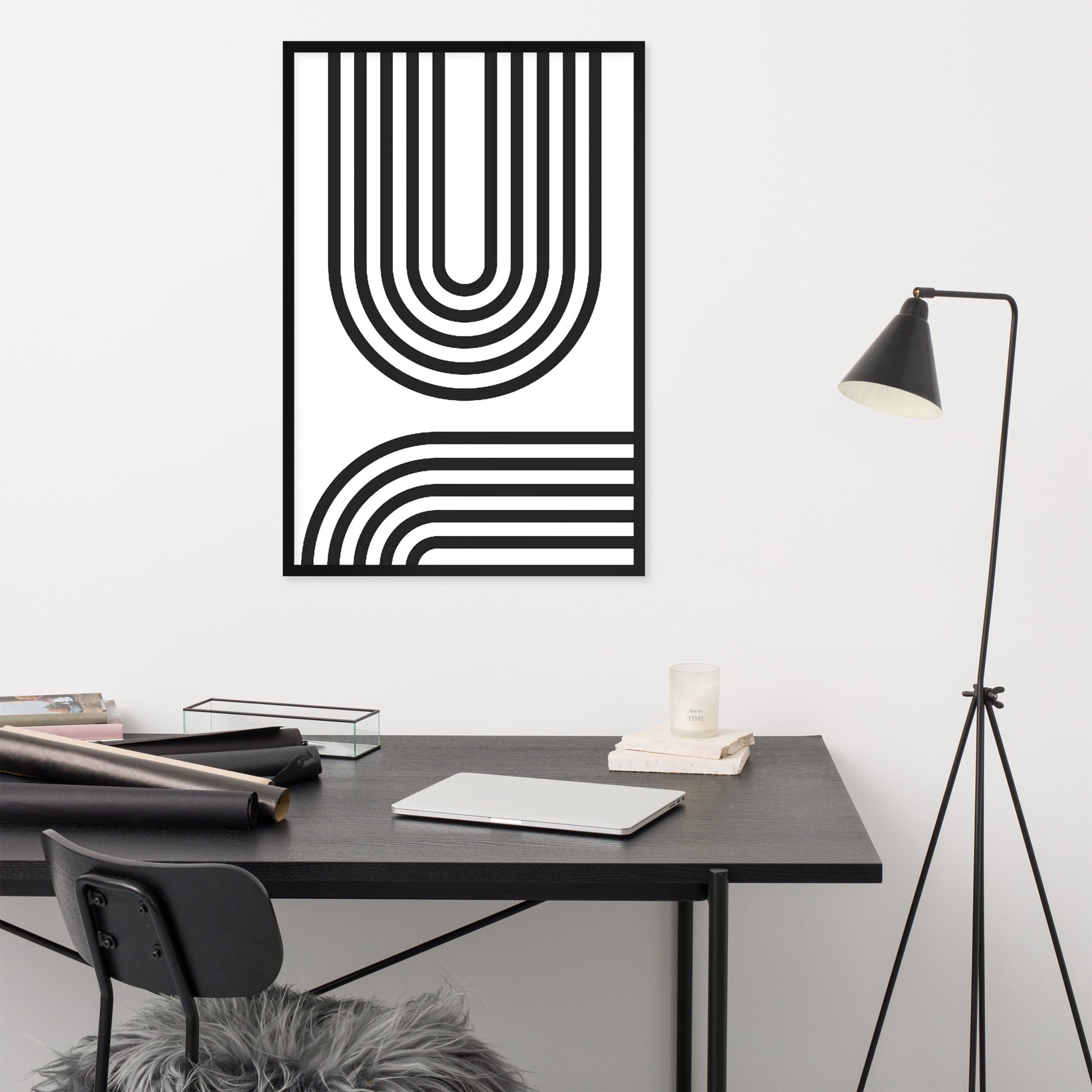 GEOMETRIC U Framed poster - ASHRILEYPRINTS