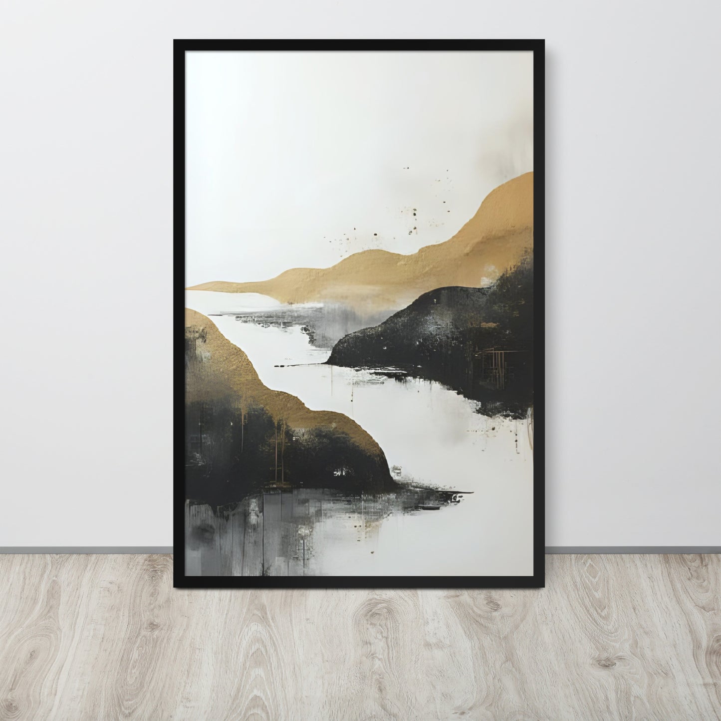 ABSTRACT RIVER Framed poster - AI Generated - ASHRILEYPRINTS