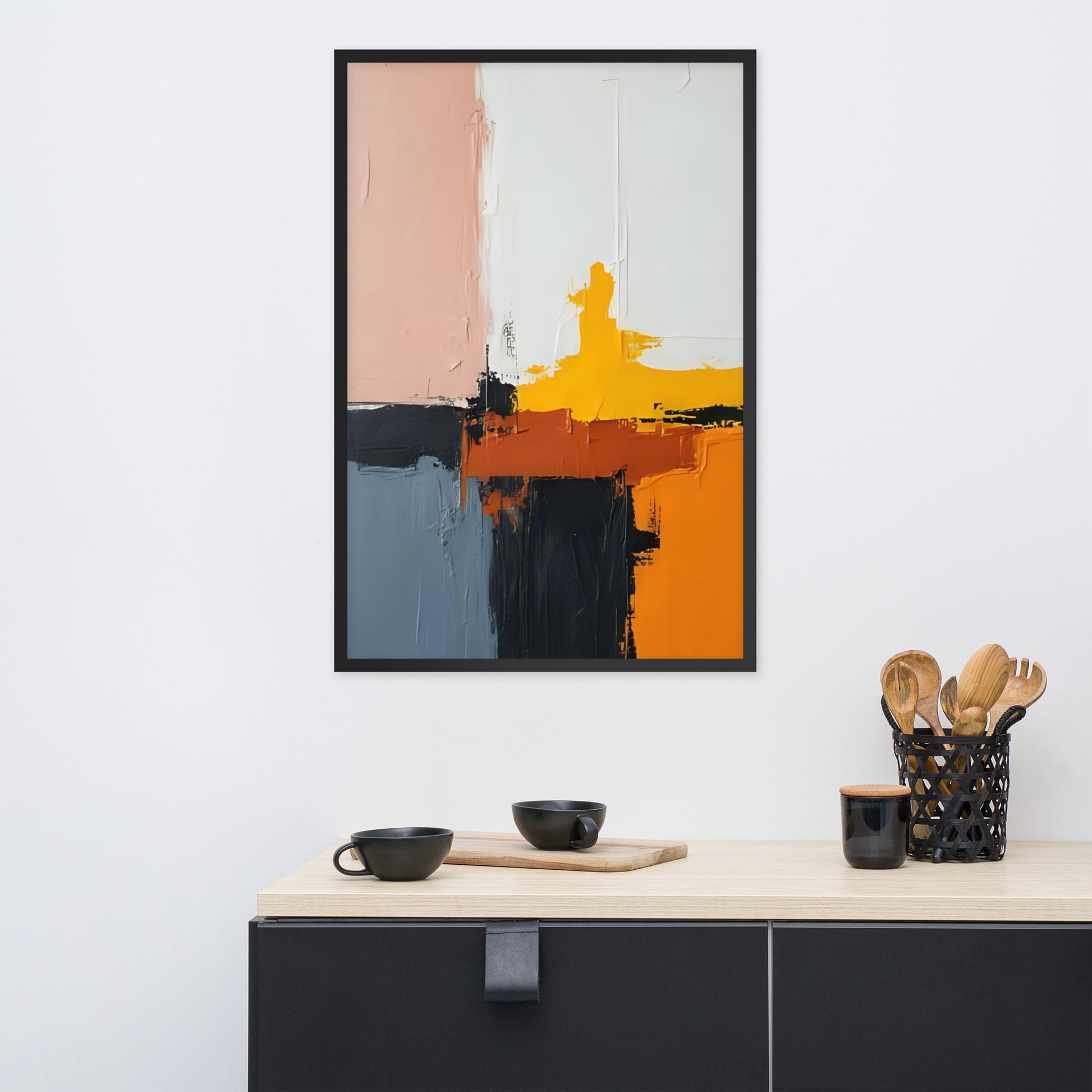 ABSTRACT PAINT Framed poster - AI Generated - ASHRILEYPRINTS