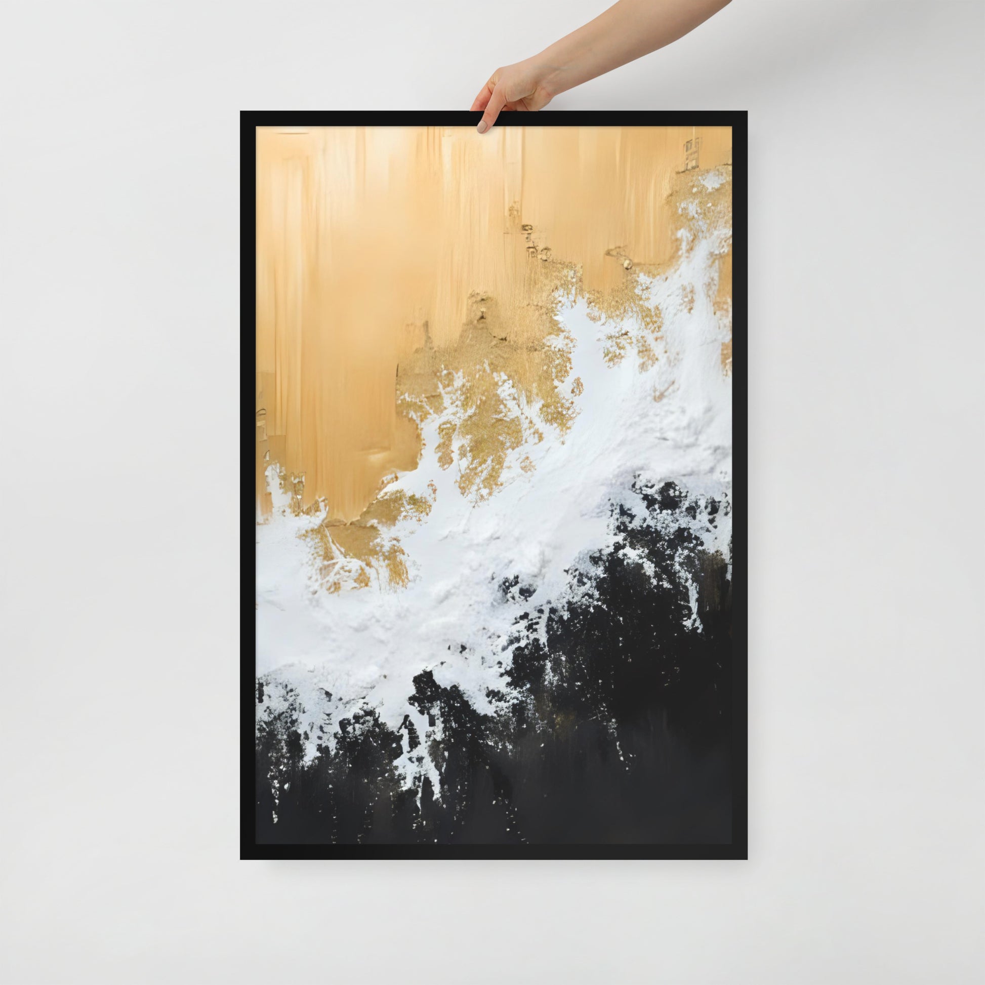 ABSTRACT WAVES Framed poster - AI Generated - ASHRILEYPRINTS