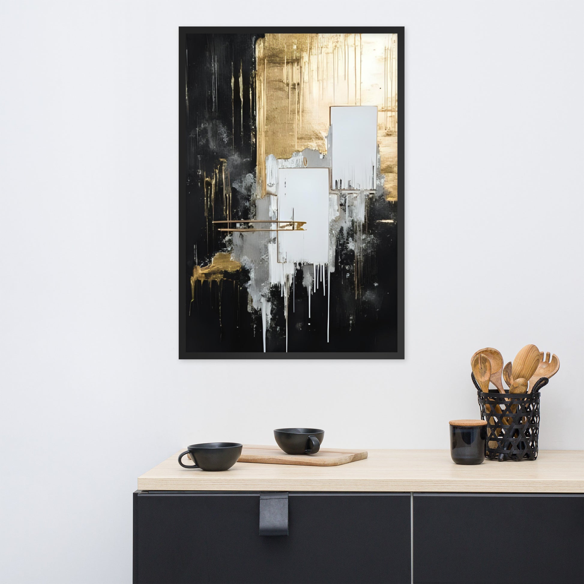ABSTRACT PAINTING Framed poster - AI Generated - ASHRILEYPRINTS