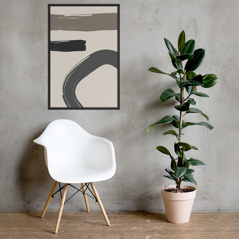ABSTRACT STROKES Framed poster - ASHRILEYPRINTS